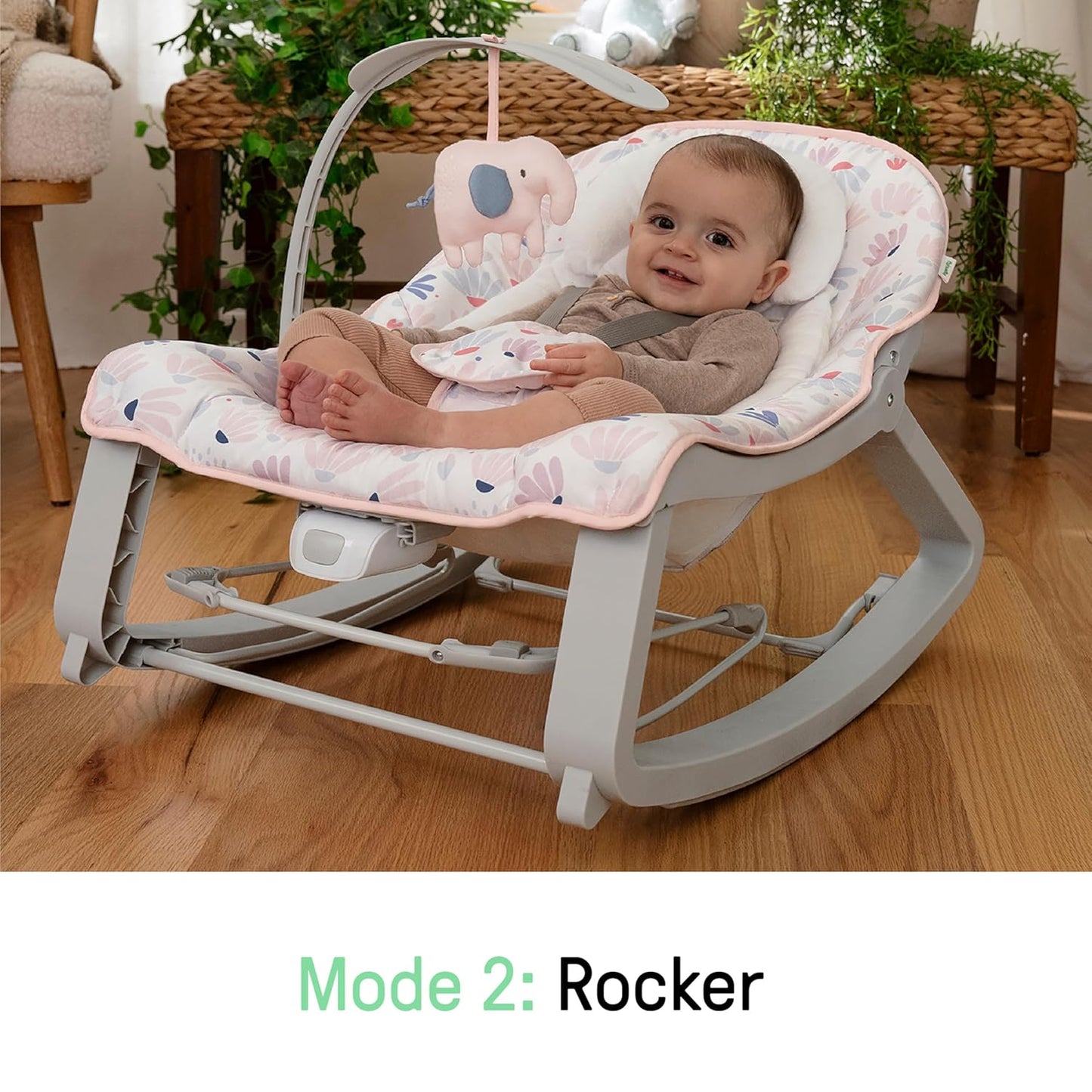 3-in-1 Babywippe mit Vibration und Spielbogen, Burst