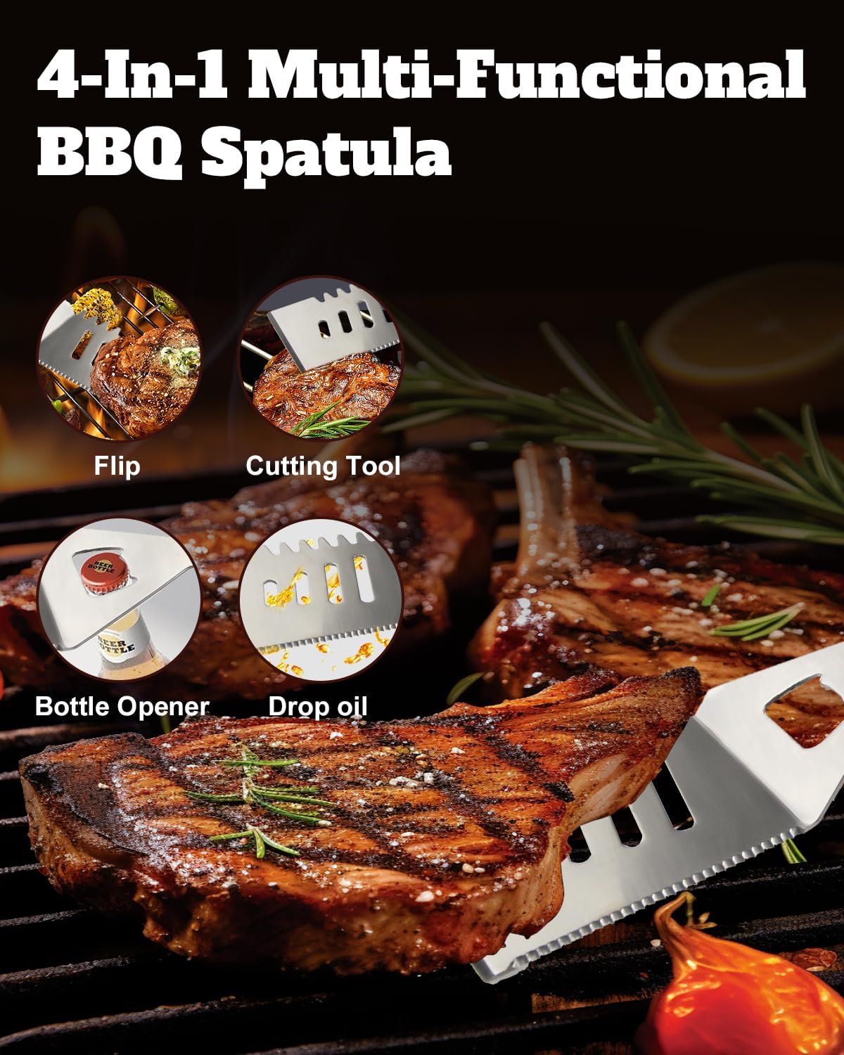 28-teiliges Grillbesteck Set mit Tragetasche, 28 PCS