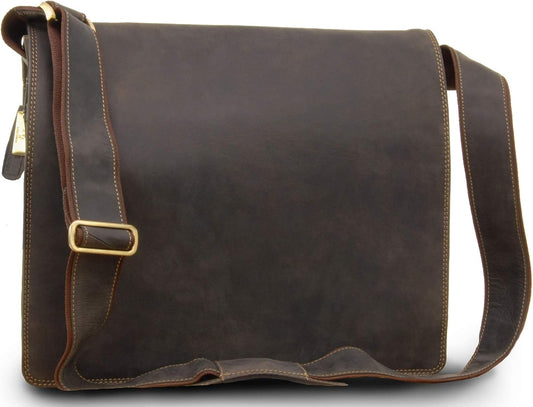 16054 Harvard Laptoptasche XL für 15-16 Zoll Notebooks, XL Öl Braun