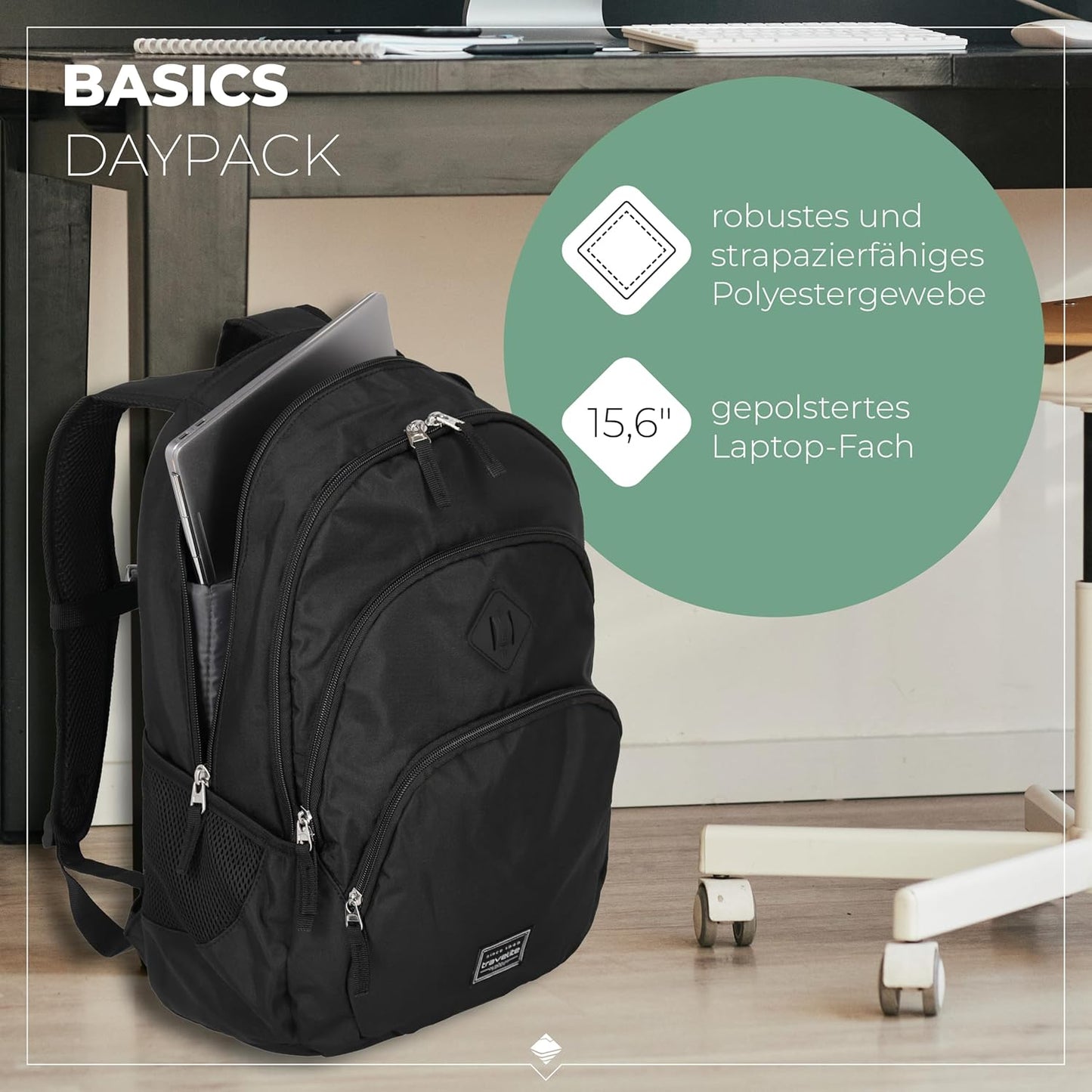 Laptop-Rucksack Basics, Schwarz