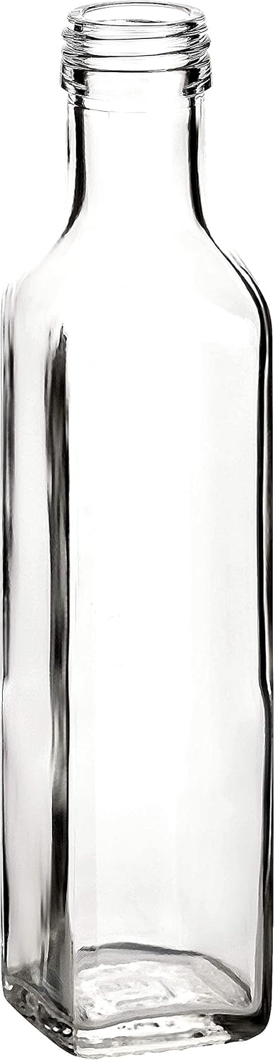 10-teiliges Glasflaschen-Set mit Schraubverschluss, Transparent/Gold 10 Stück