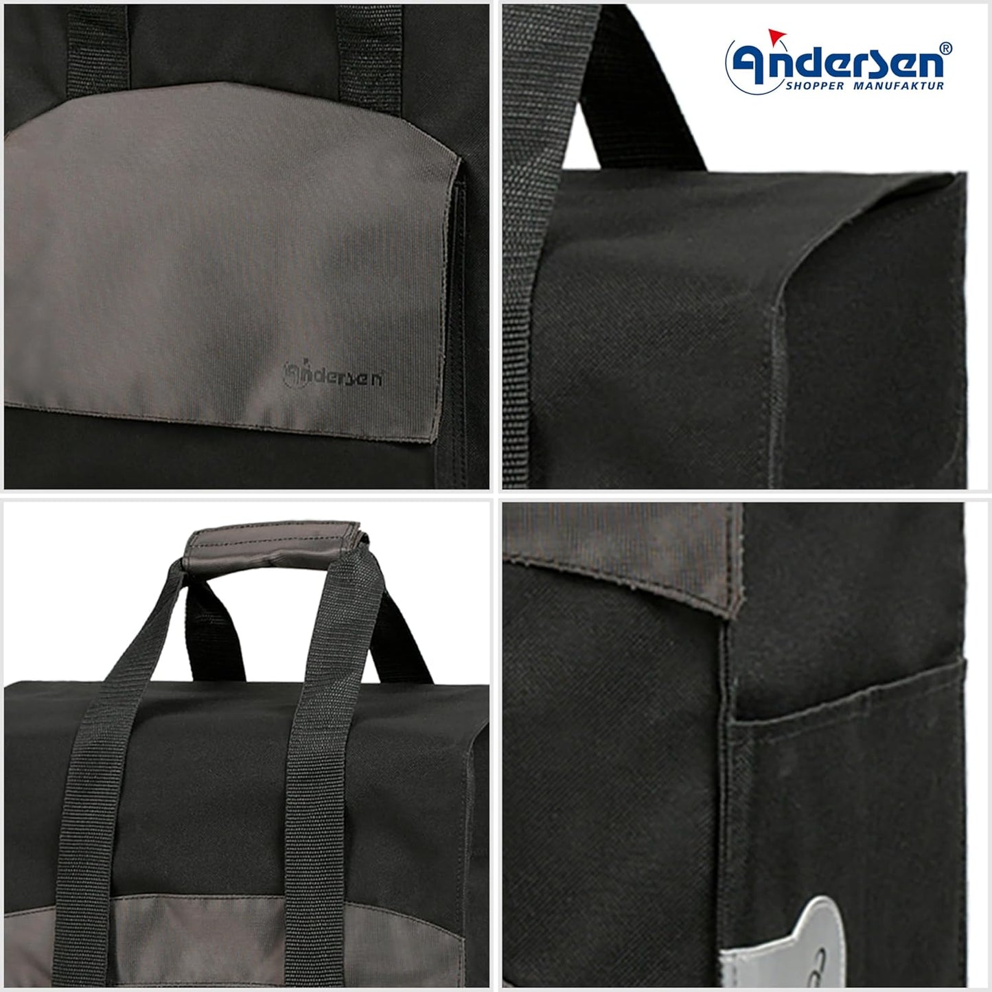 Einkaufstrolley Royal Steel Holly mit Treppensteiger-Funktion (49L), Schwarz