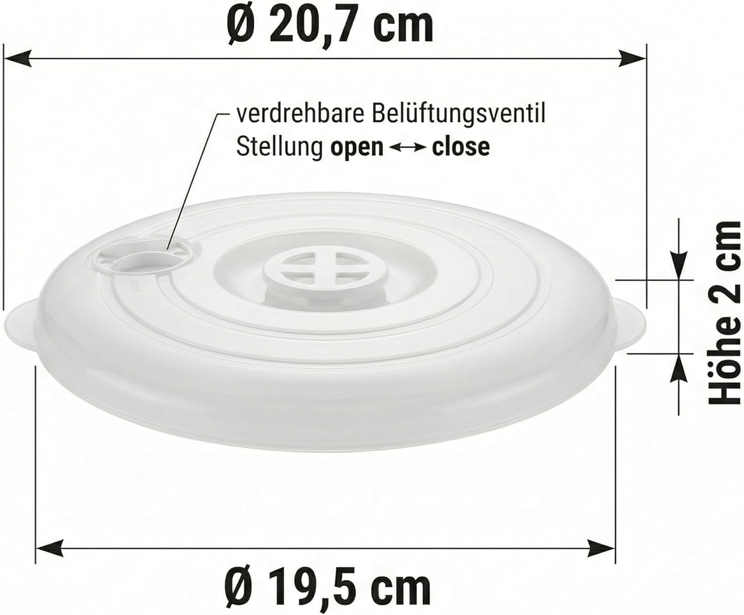2-teiliges Mikrowellenschüssel-Set mit Dampfventil, Gelb