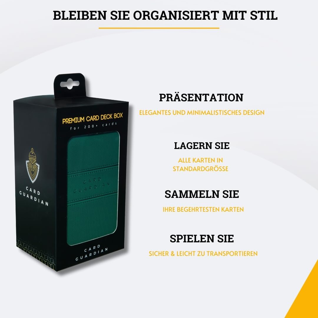 Premium Deck Sammelkarten Box für 200 Karten, Grün