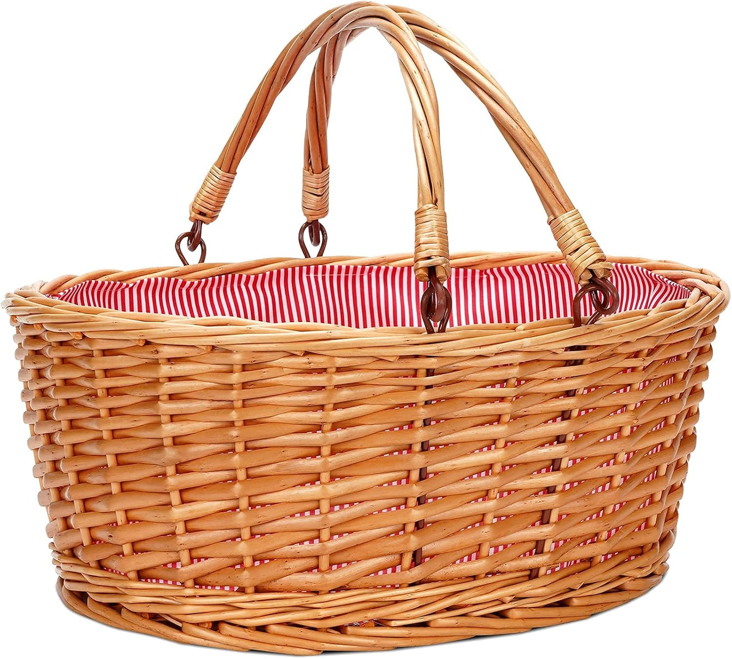 Picknickkorb mit klappbaren Griffen