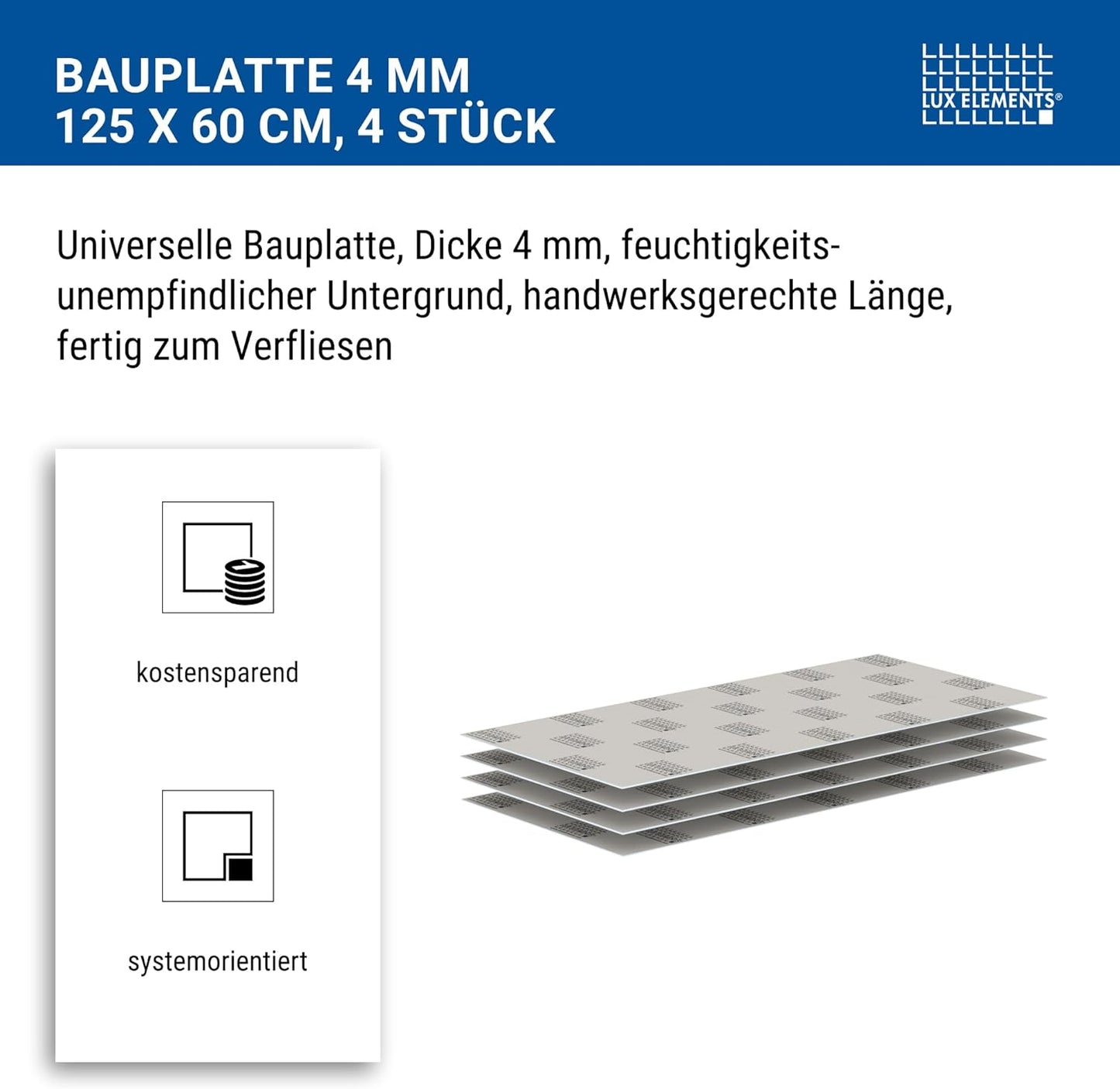 Bauplatte, Bauplatte 4mm