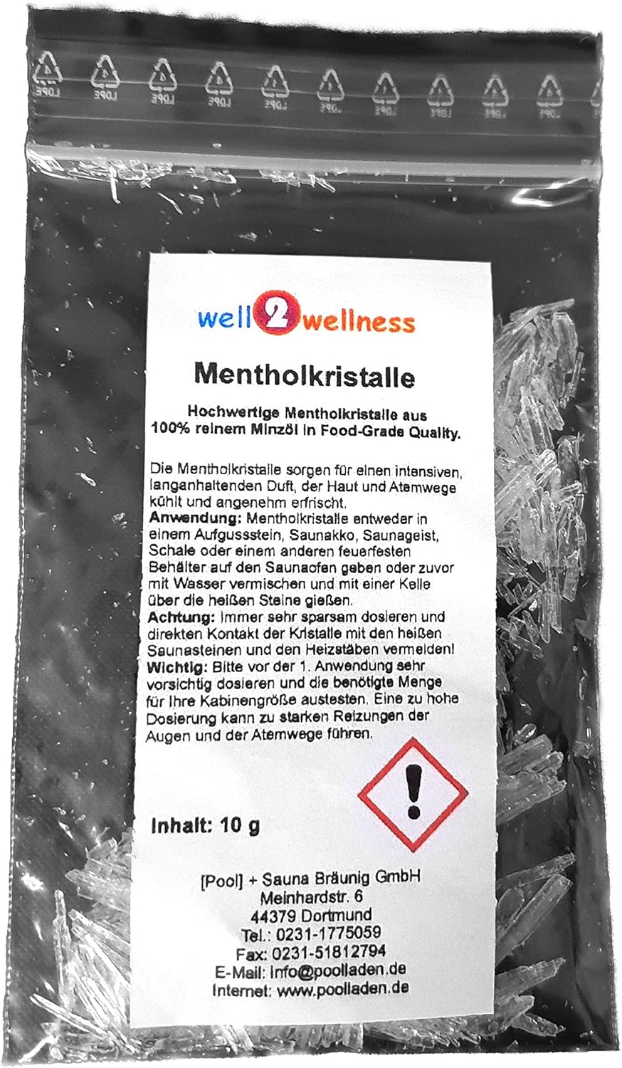 Saunaaufguss Set 'Frucht + Exotic', Frucht + Exotic Menthol-Kristalle