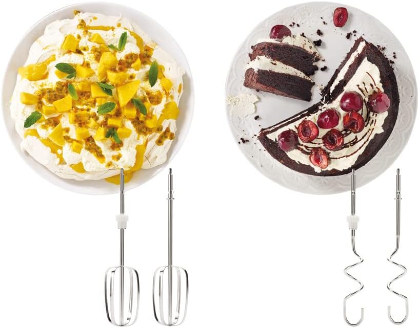 Küchenmaschine mit Edelstahl-Schüssel, Weiss Handmixer mit Schüssel