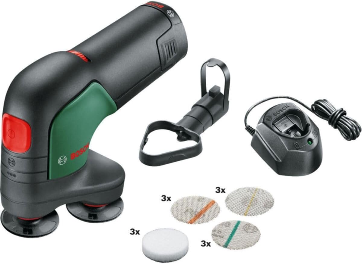 Akku Schleifer & Polierer EasyCurvSander, Set | 1 Akku | Neues Design
