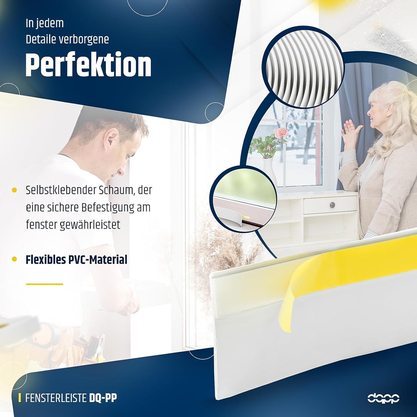 Fensterleisten Kunststoffprofile, 70mm 10m