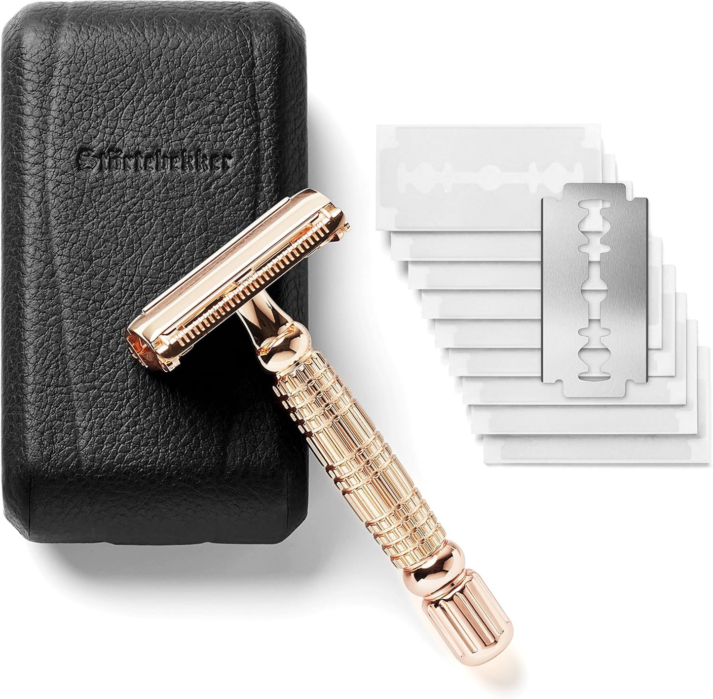 Rasierhobel All-in-one Set, Rosé Gold - Schwarz