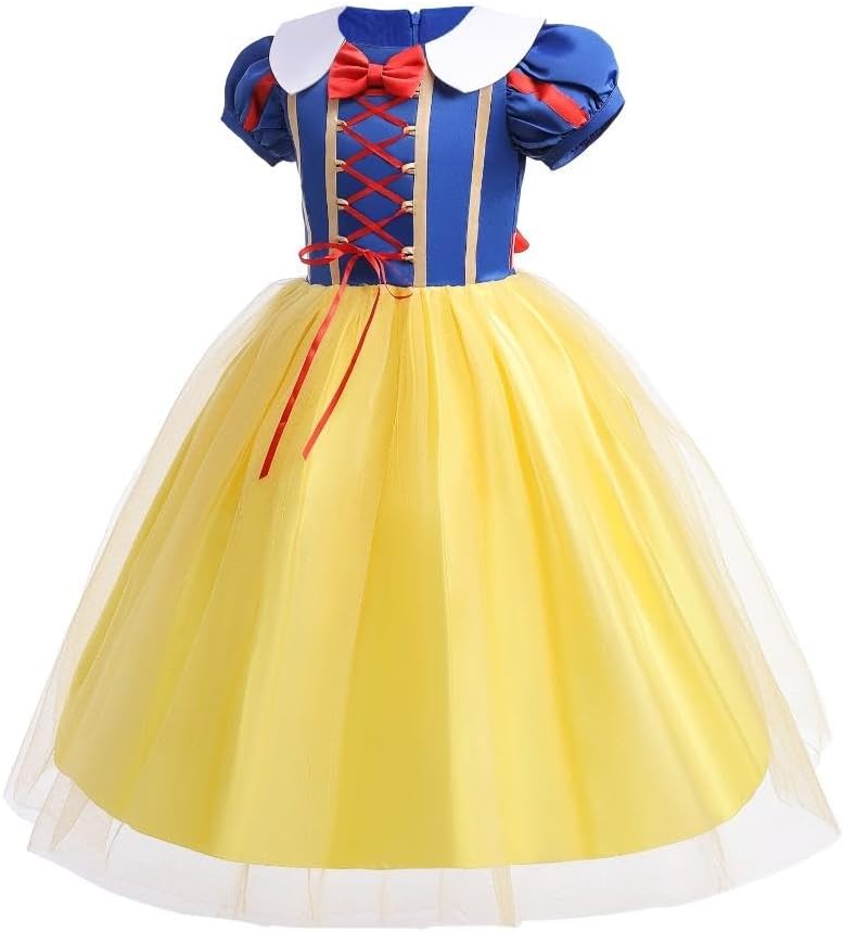 Prinzessin Schneewittchen Kostüm für Kinder, Stil A (mit Rotem Band) 2-3 Jahre