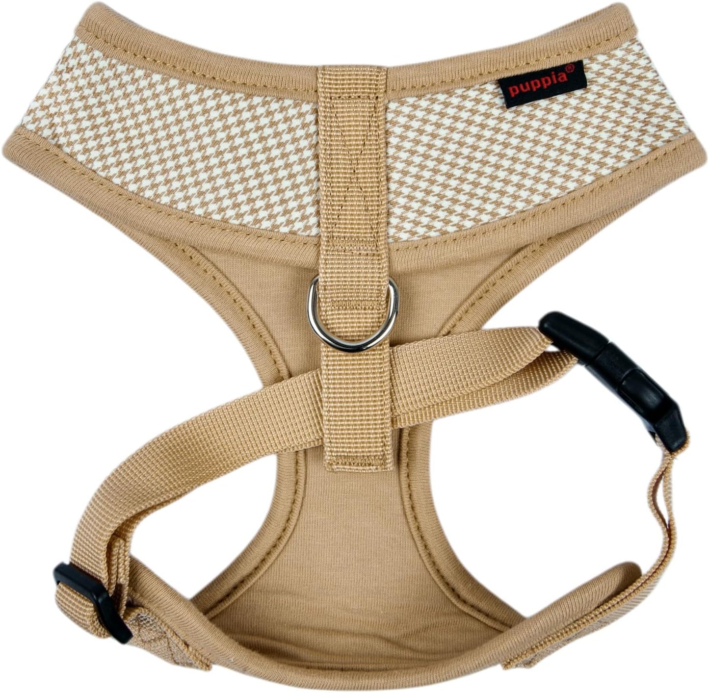 Hundegeschirr mit Hahnentrittmuster, Beige Medium