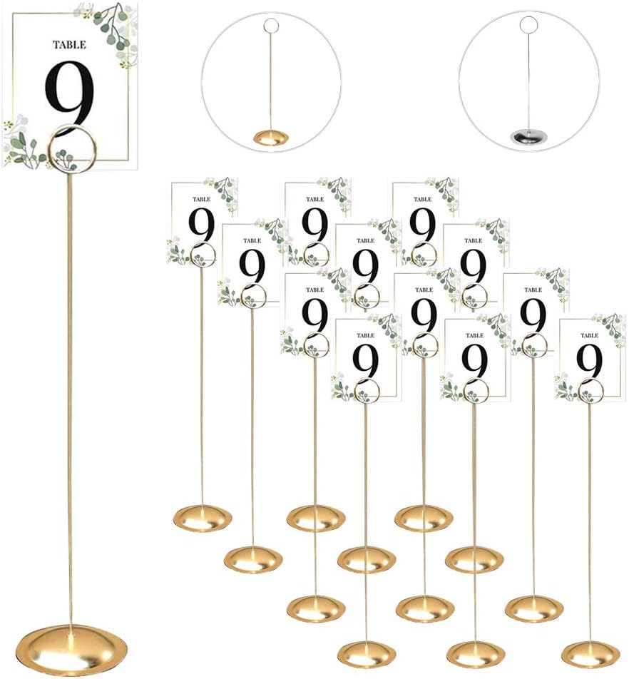 12 Stück Tischkartenhalter, Gold
