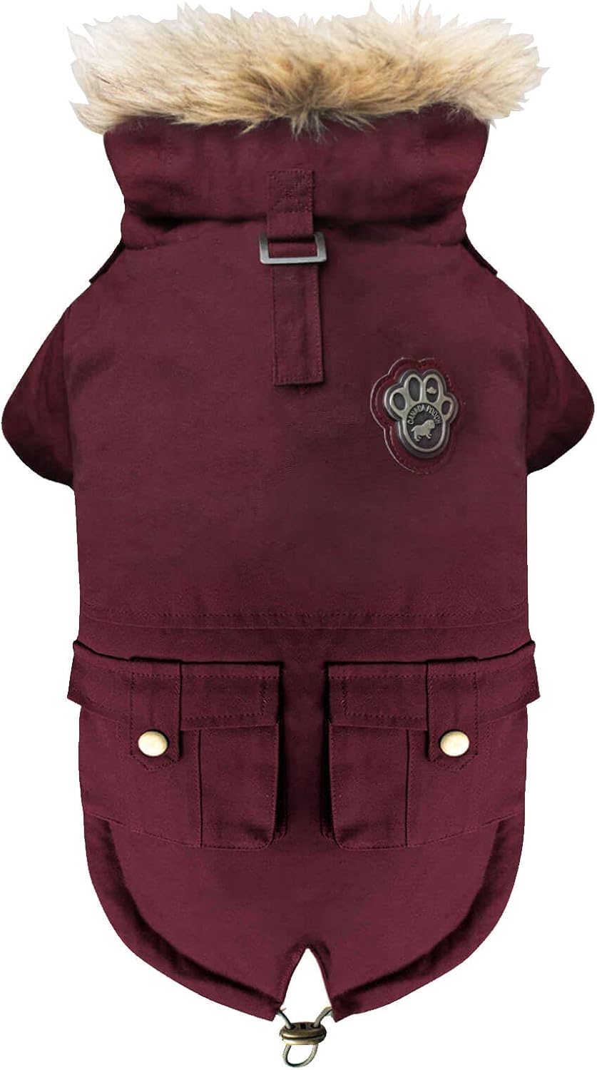 Winterparka für Hunde, kastanienbraun Size 12 W