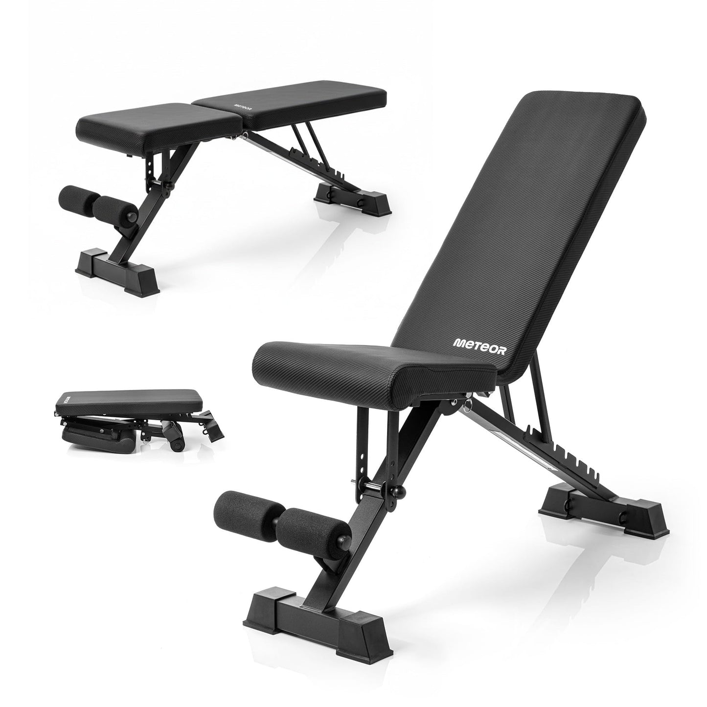 Klappbare verstellbare Trainingsbank, Black 150 kg Standard