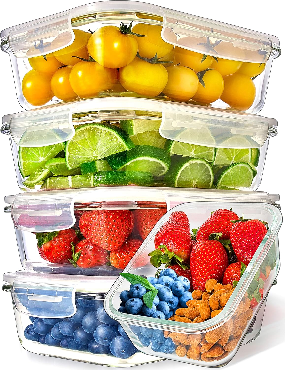 5-teiliges Frischhaltedosen-Set (1000 ml), 5 pack 36oz - 1 Compartment