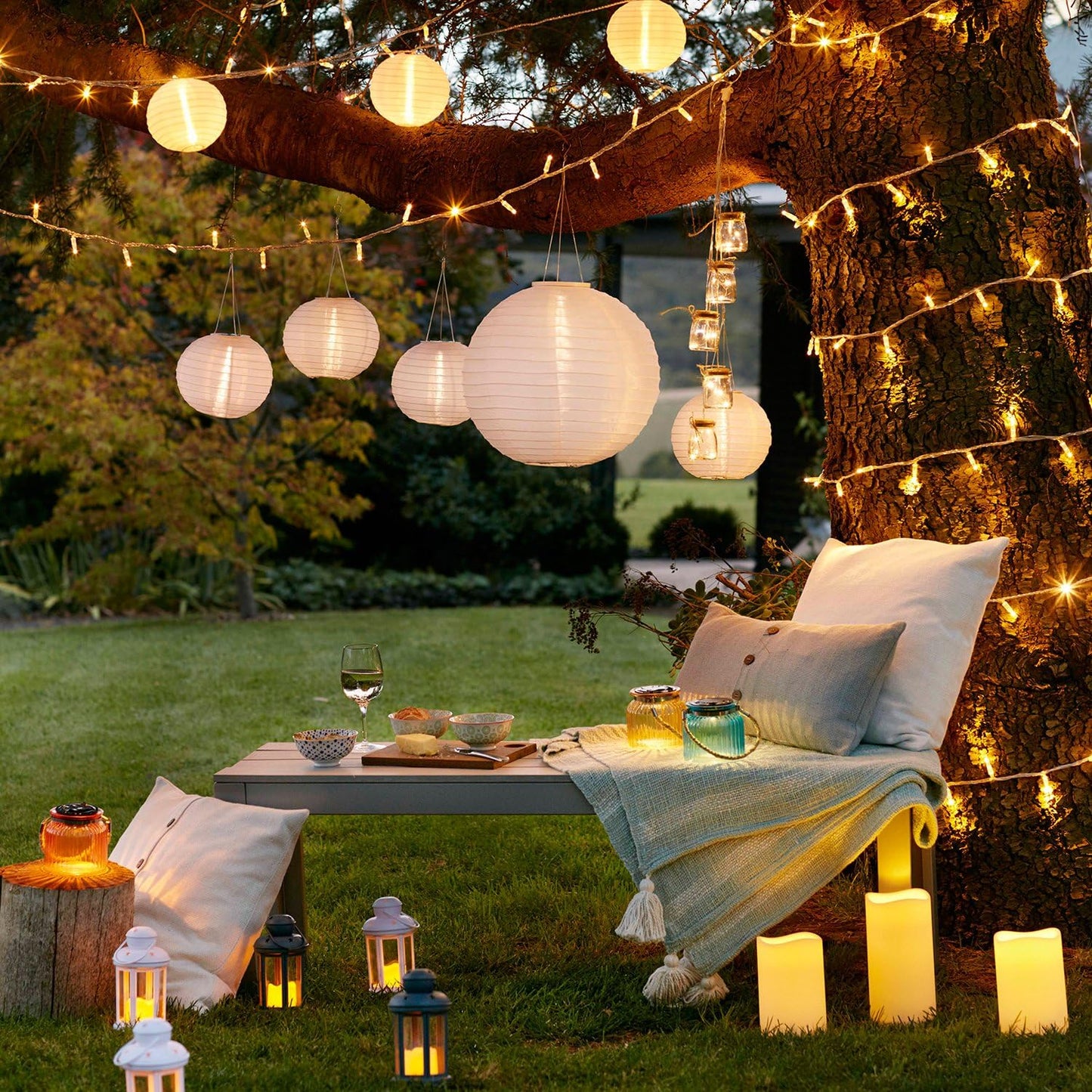 Lampion-Lichterkette, 1 Stk