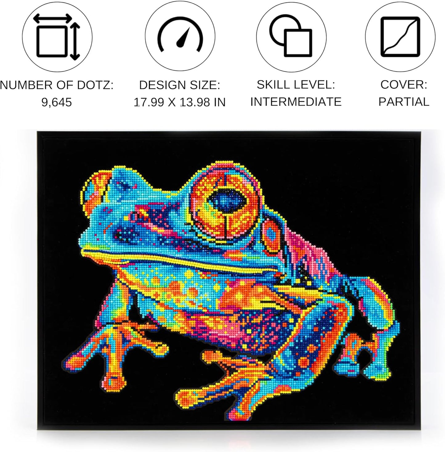 Diamond-Painting-Set Neon Baumfrosch