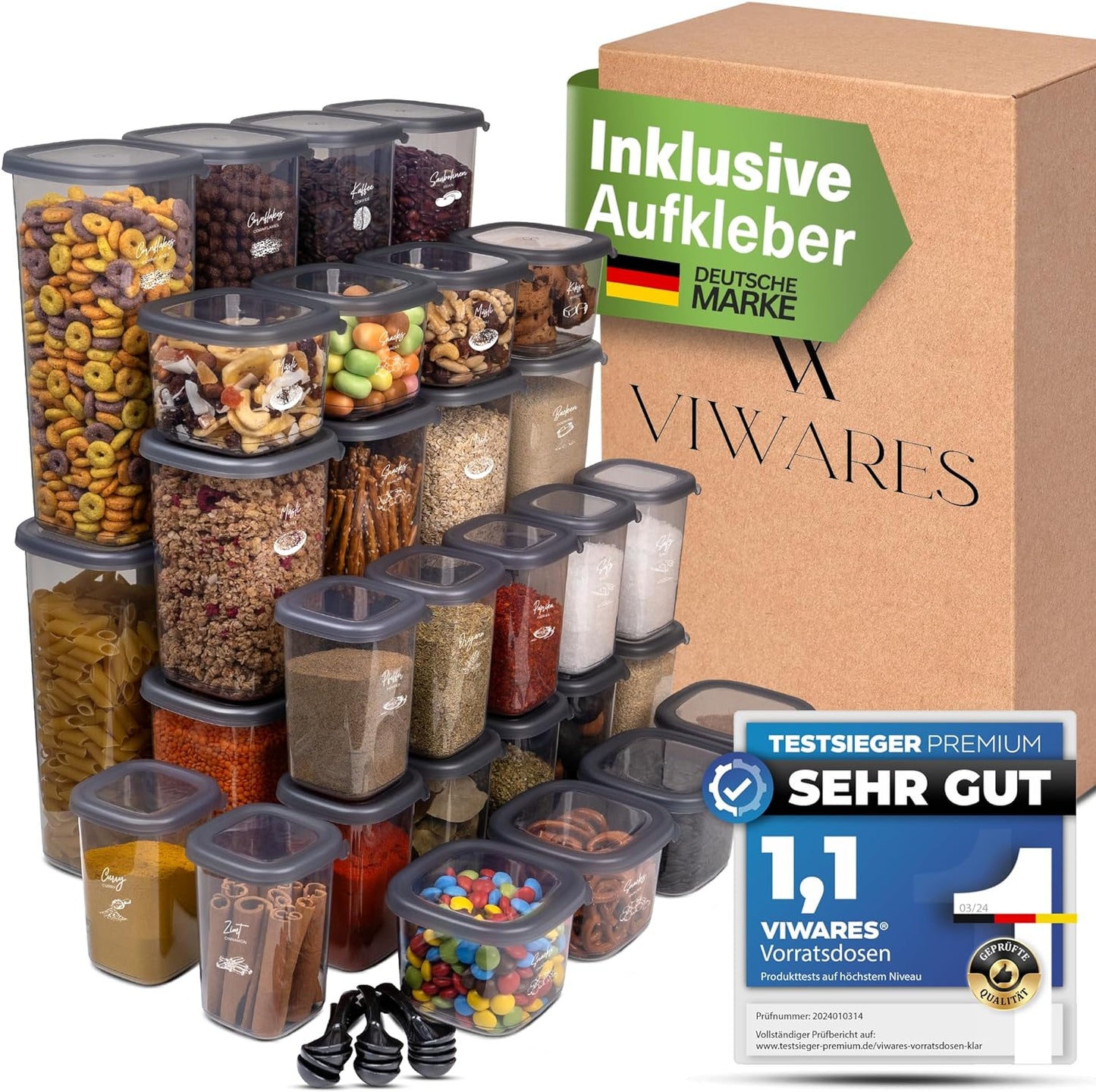 Vorratsdosen-Set (36 Stück), Peggy 36er Set
