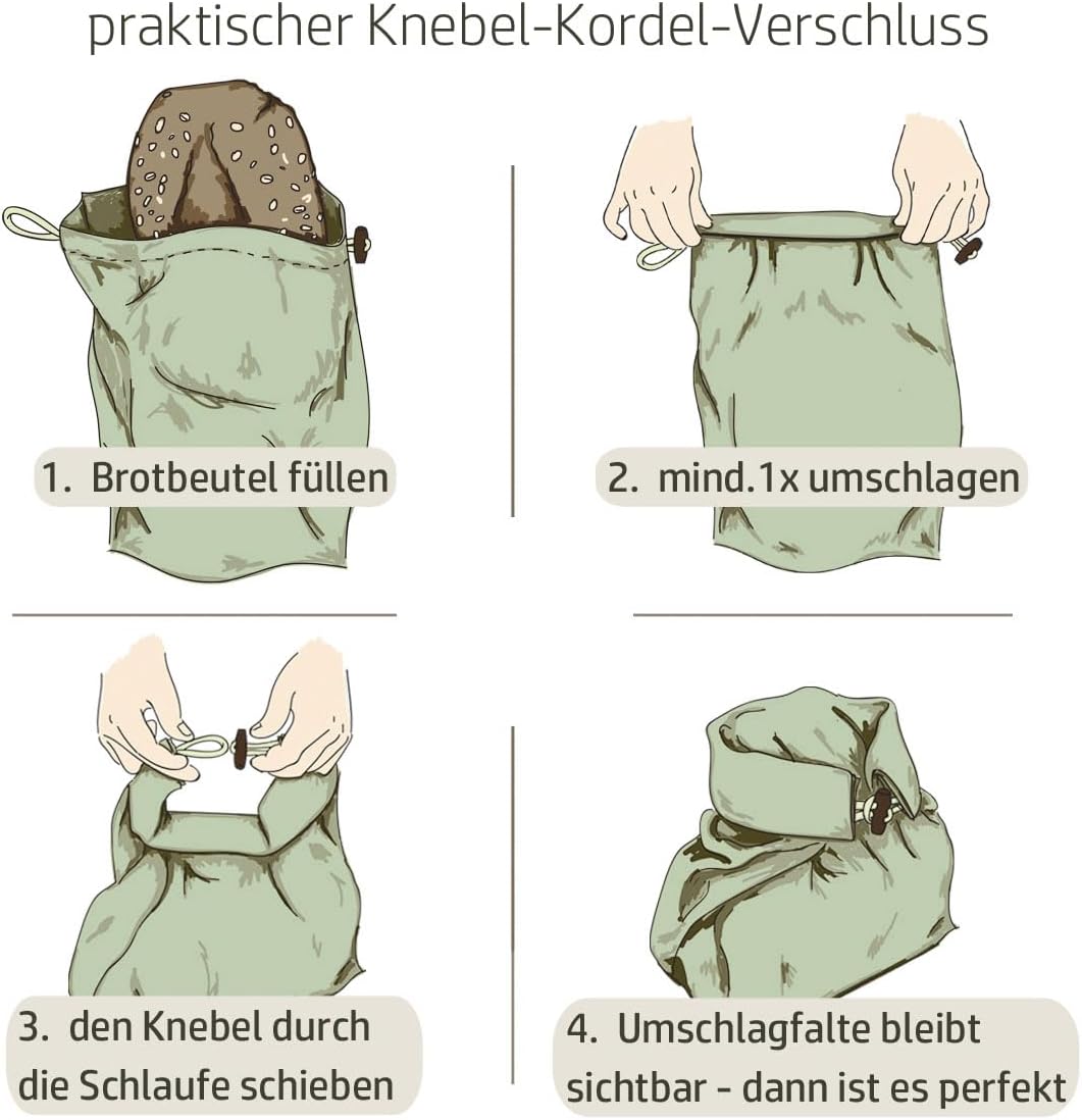 Bienenwachstuch Brotbeutel Krümelkarl, Fresh