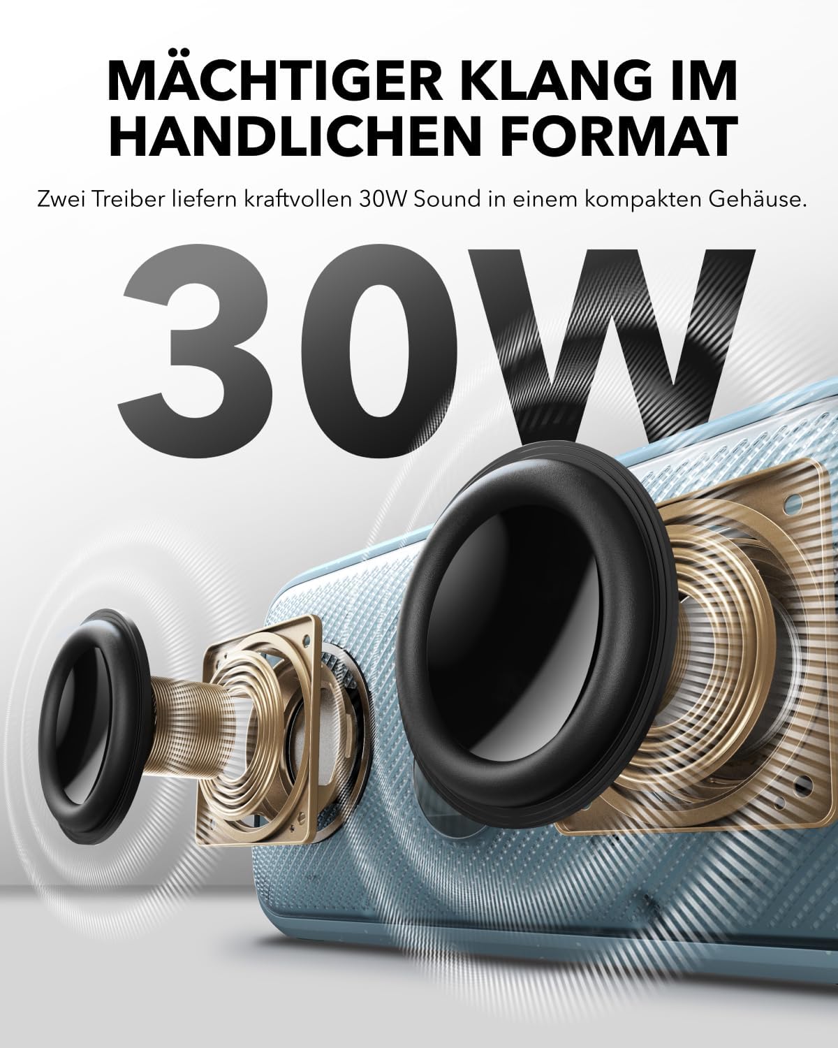 Kabelloser Lautsprecher Motion 300, blau