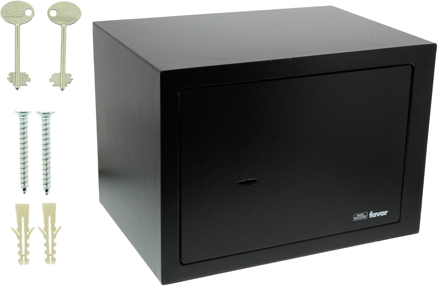 Möbeltresor favor S5K mit Doppelbartschloss und Fachboden, HxBxT: 250 x 350 x 250 mm, Doppelbartschloss, Single