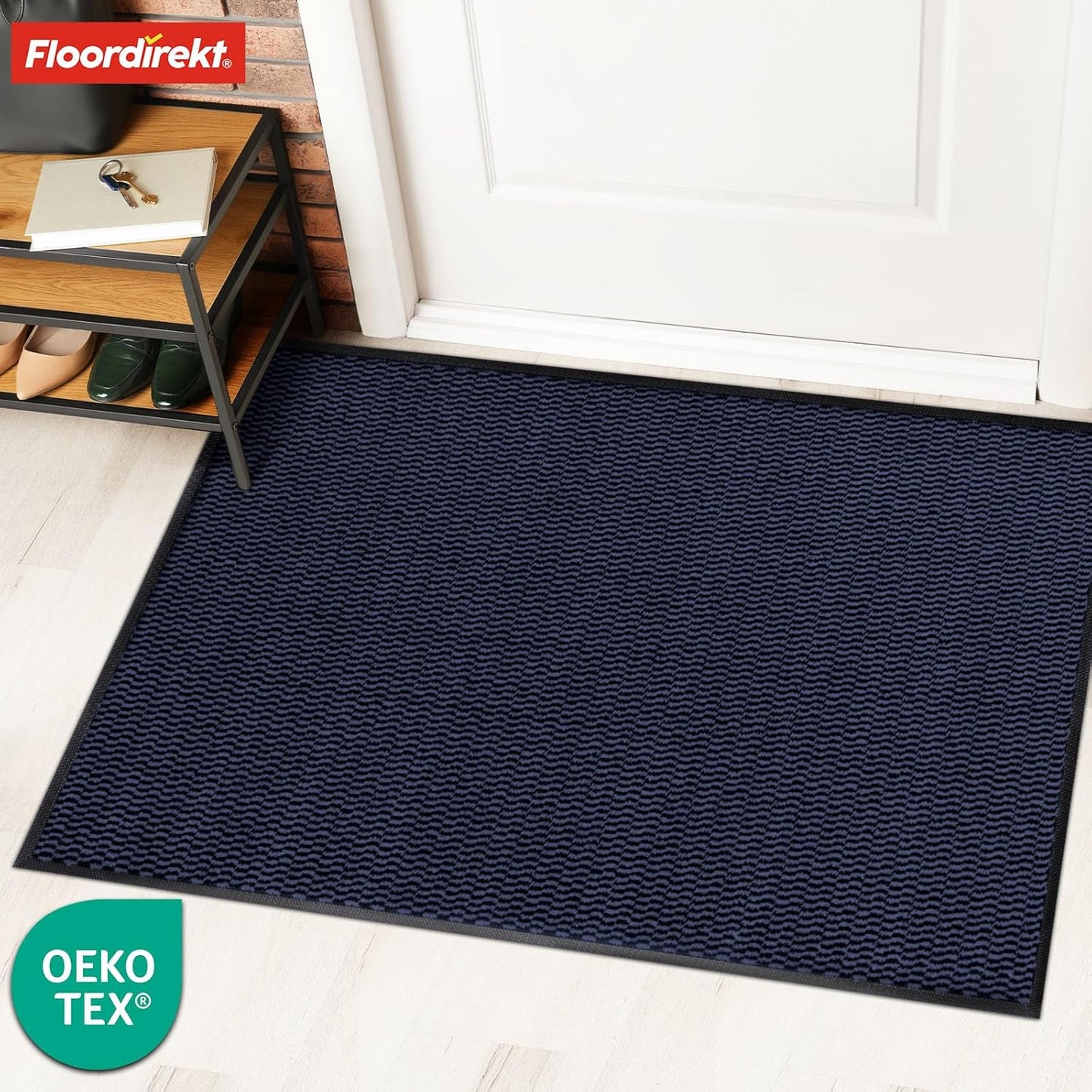 Premium Schmutzfangmatte für Innen und Aussen 80x120 cm, 80 x 120 cm Blau