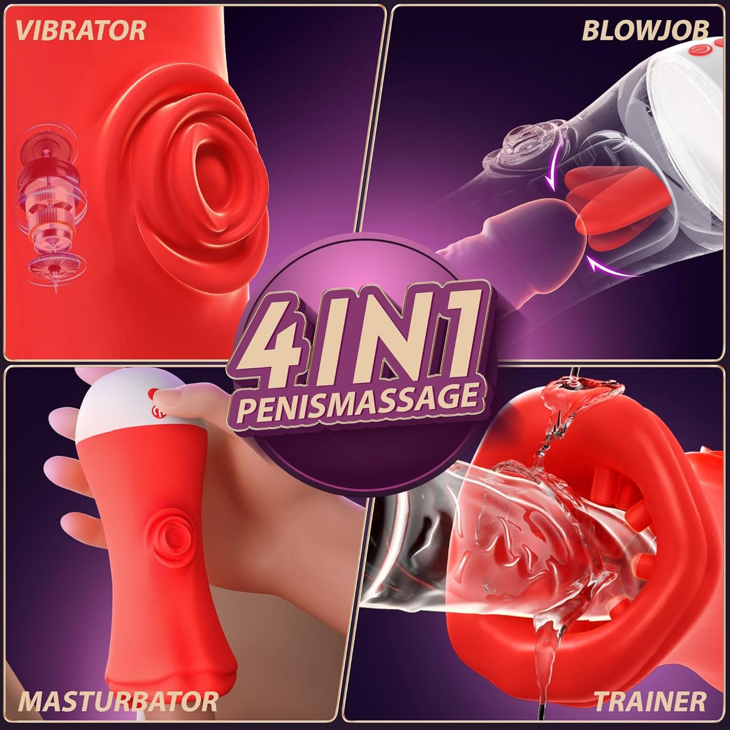 Masturbator mit 9 Vibrationen für Männer
