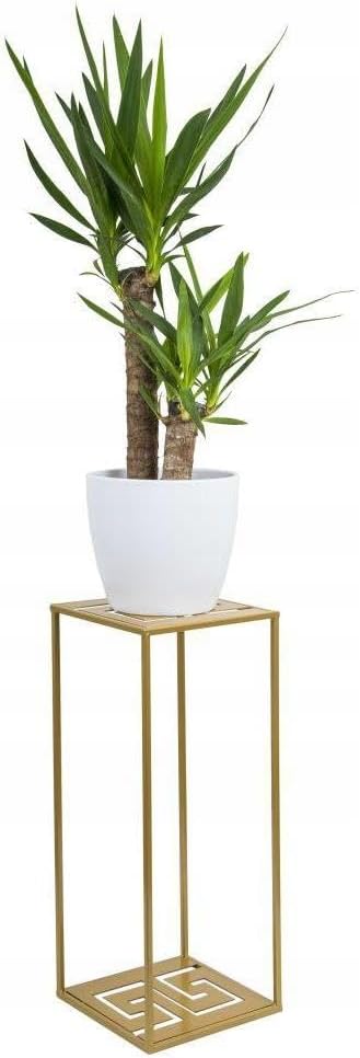 Blumenständer mit geometrischem Design (60 x 24 cm), Gold