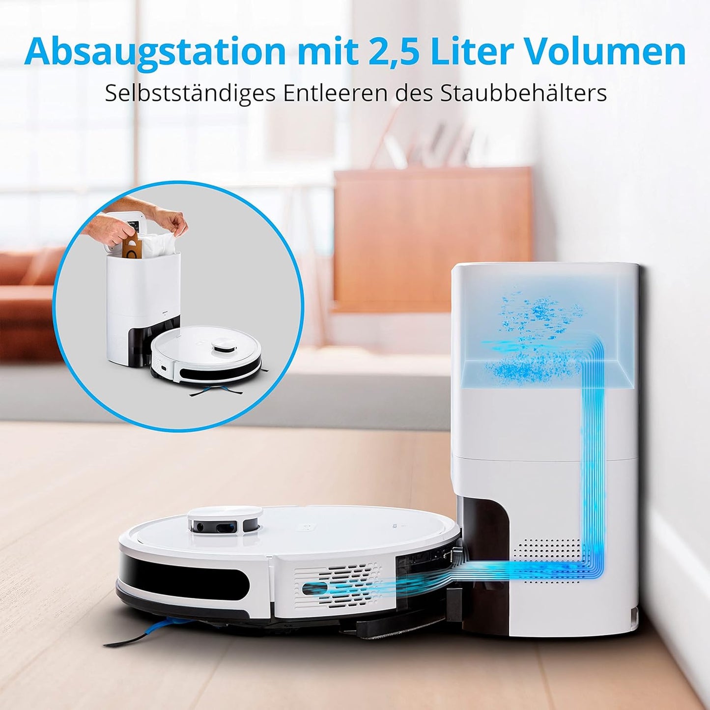 X20 SW+ Saugroboter mit Absaugstation & Wischfunktion