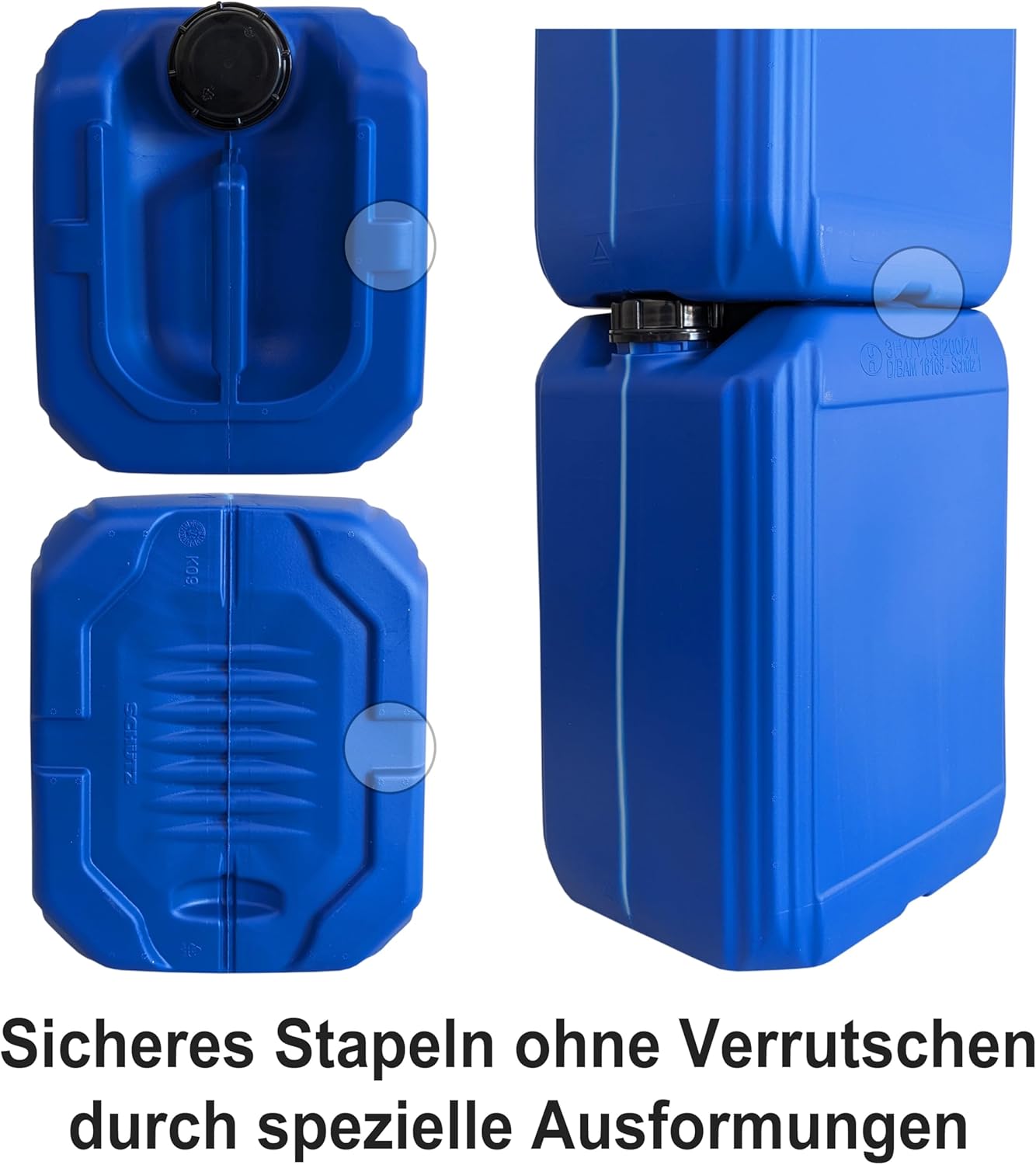 3x 25L Wasserkanister mit Hahn und 3 Schraubdeckeln