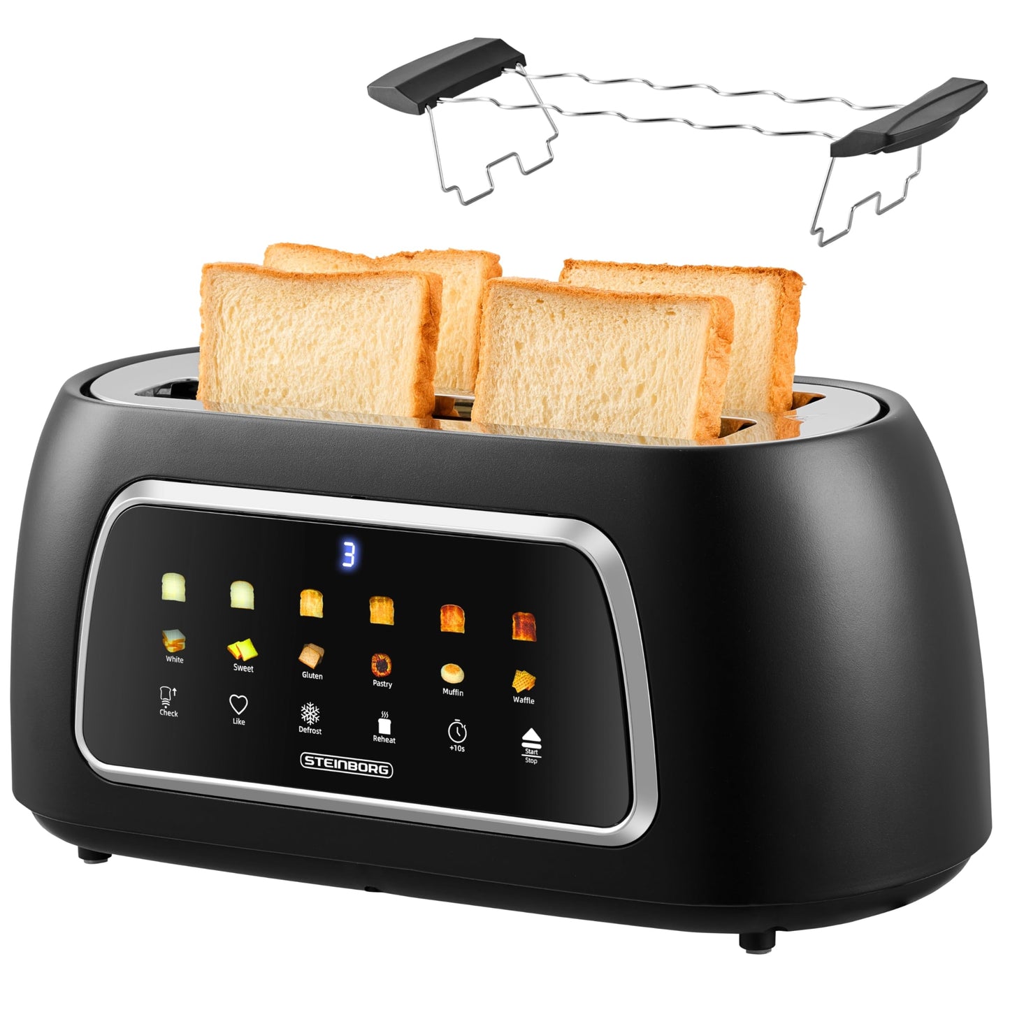 Toaster mit Brötchenaufsatz