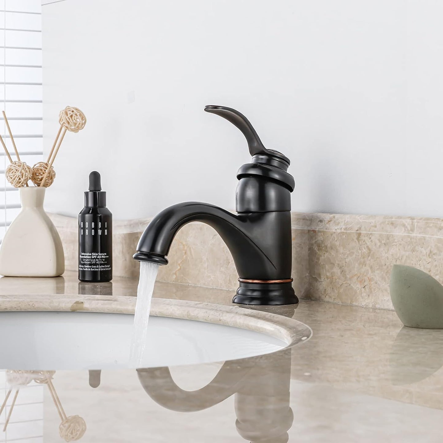 ‎LH-803 Retro Wasserhahn, Schwarz Öl Eingerieben Bronze Gebürsteter