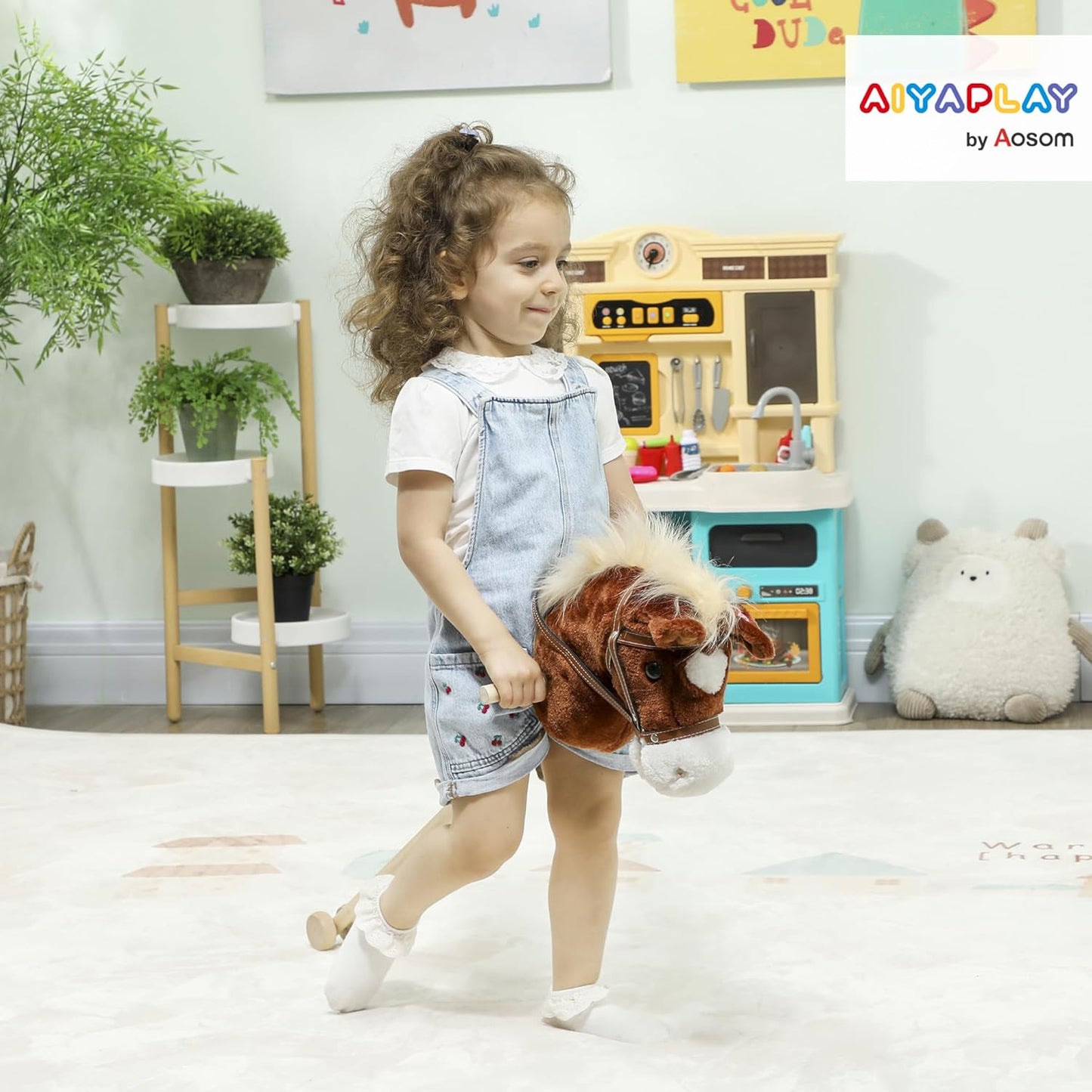 Hobby Horse Steckenpferd mit Sound und Rollen