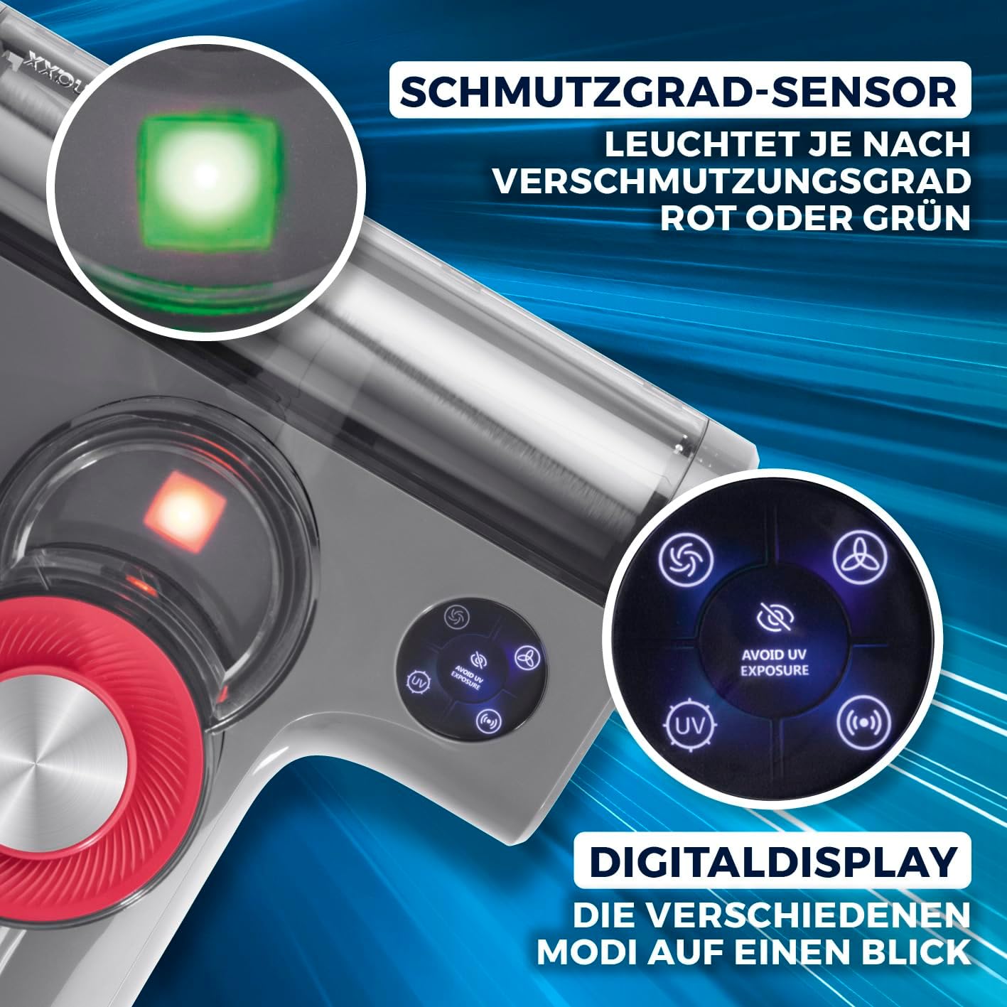 3-in-1 Milbensauger Rotation Pro Power mit UV-C & HEPA-Filter, Rotation Pro Power 15kPa Rot