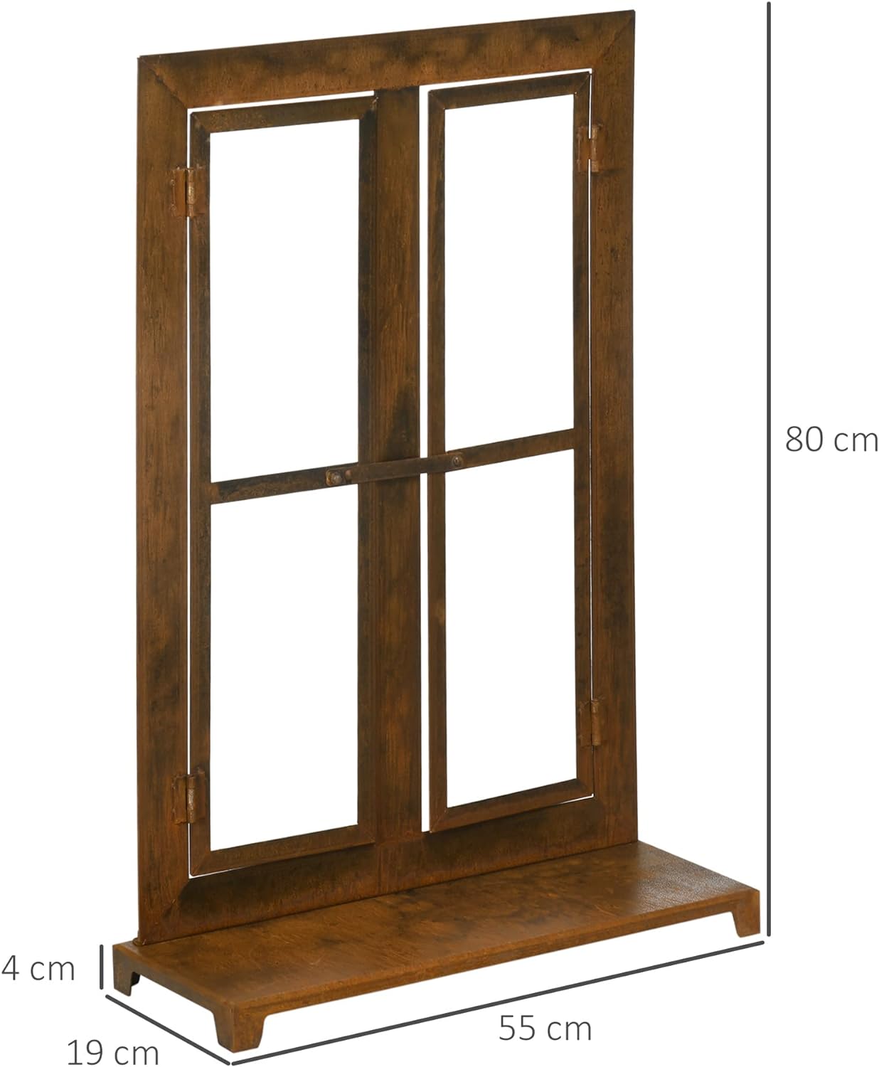 Dekoratives Eisenfenster mit Metallrahmen