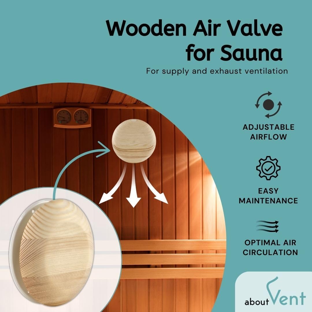 Lüftungsventil für Sauna, Ø 125mm