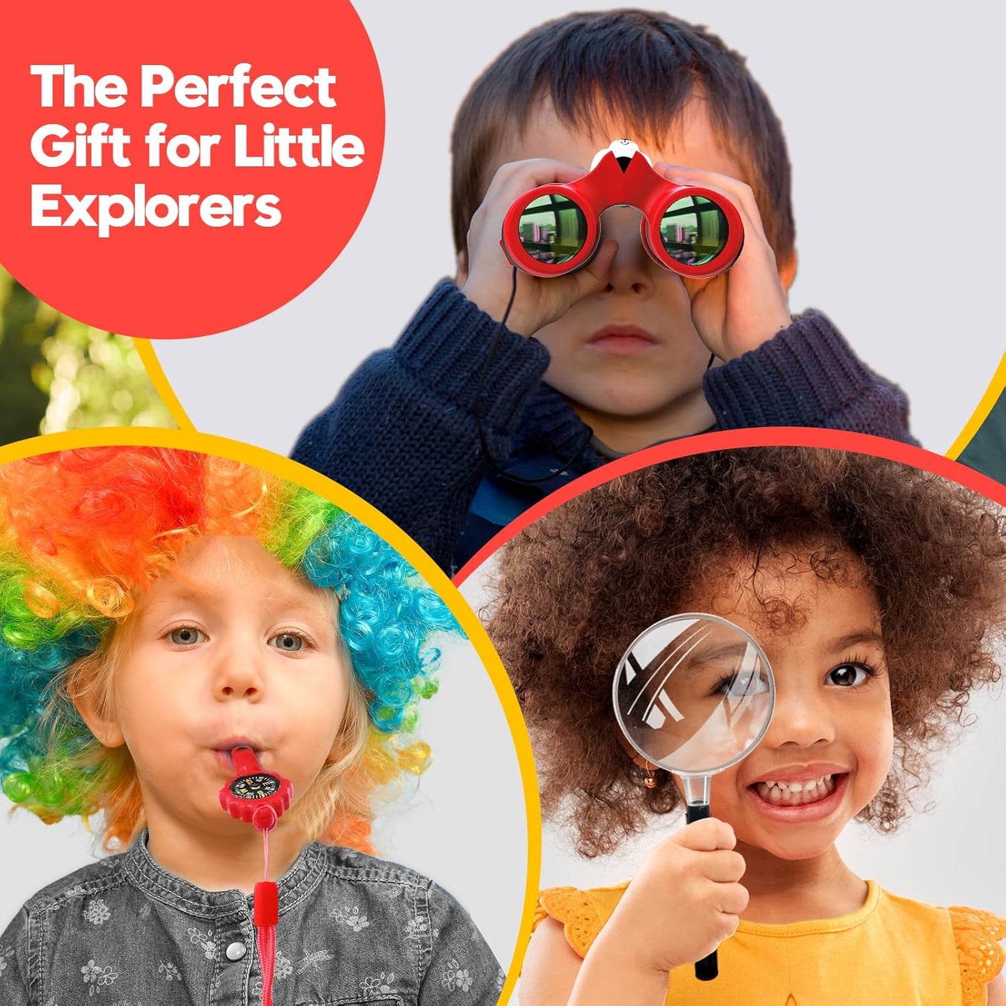 Fernglas für Kinder, Rot