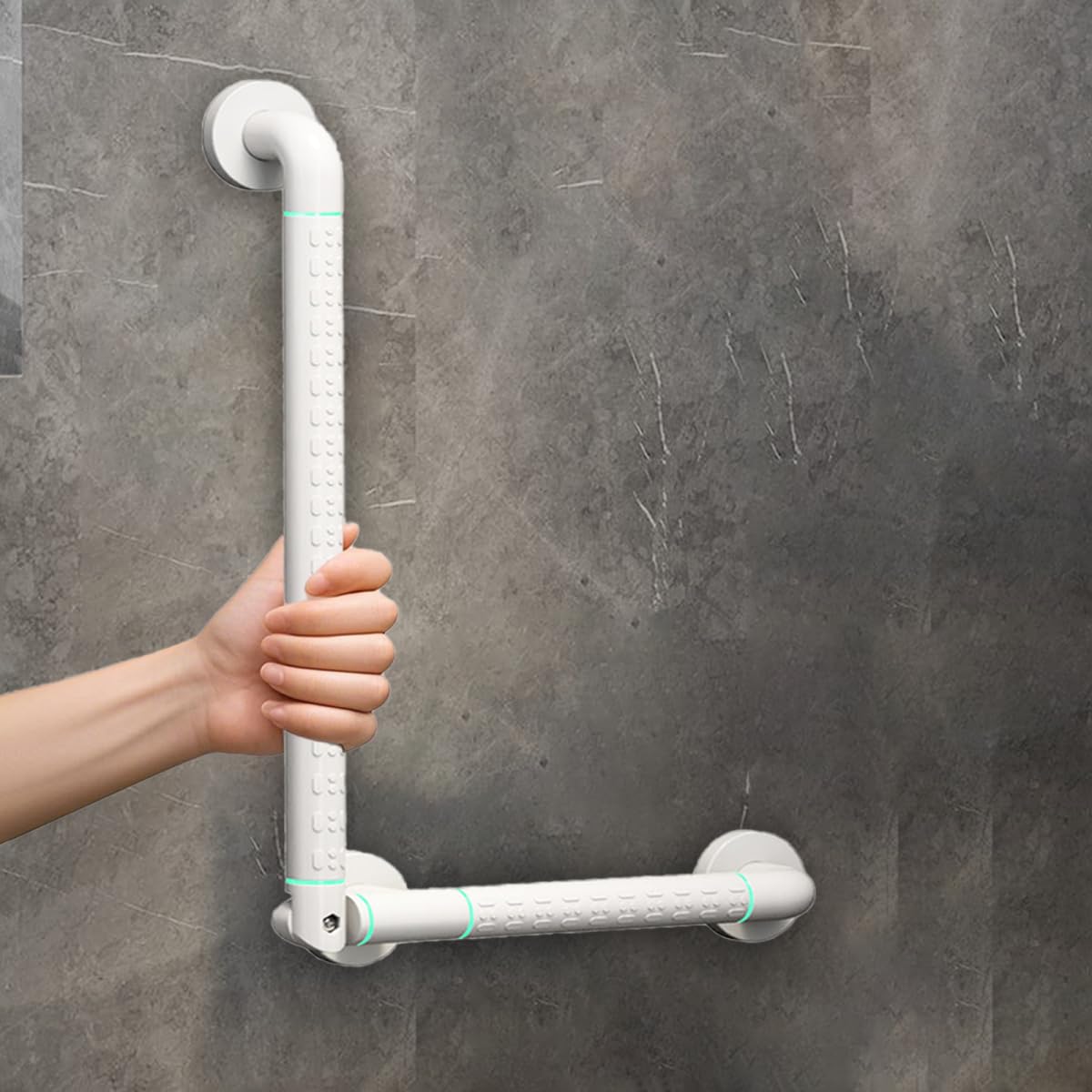 Edelstahl Haltegriffe für Dusche und Badewanne, 38 x 38cm Weiss