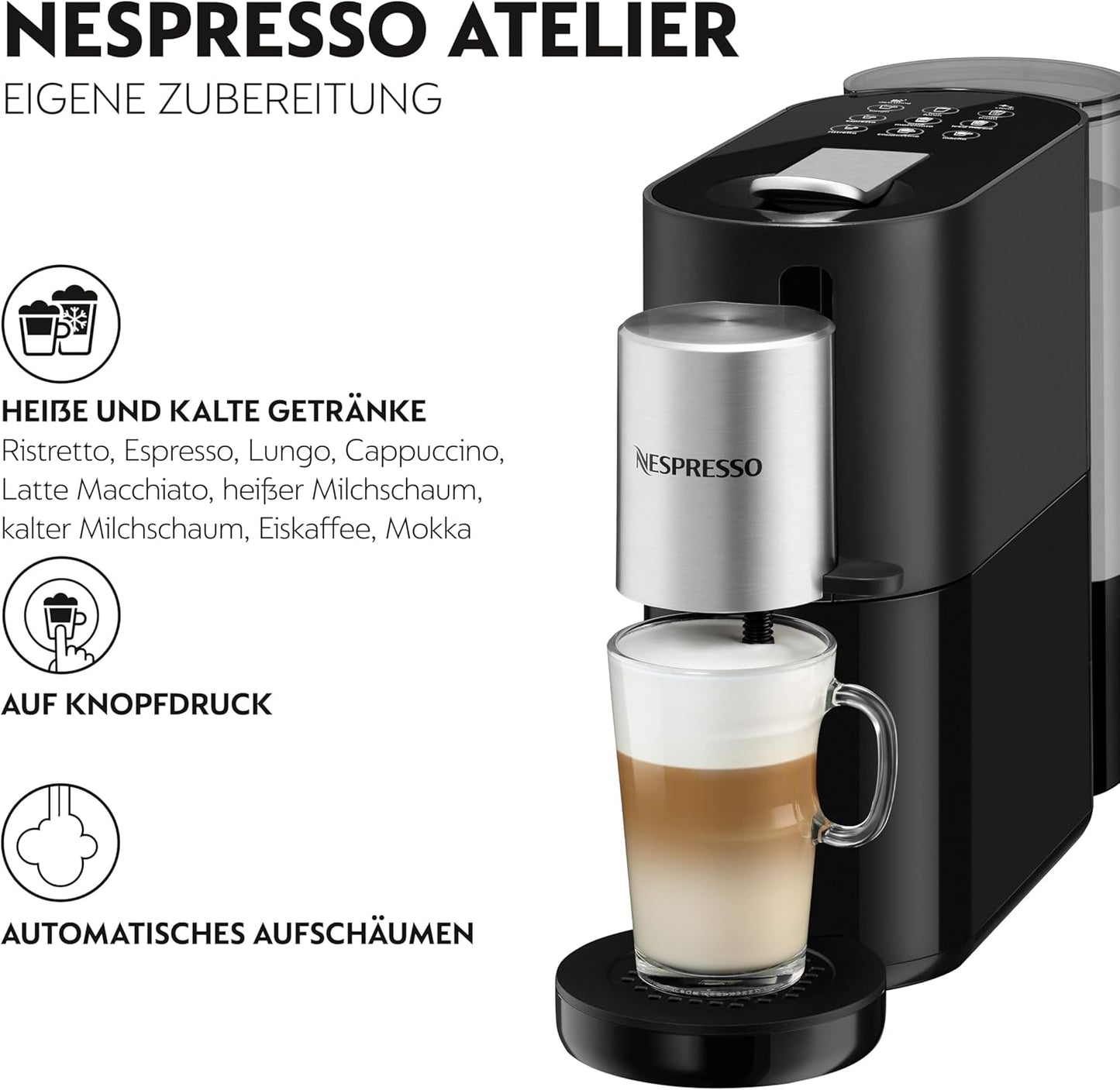 Atelier Kaffeemaschine XN8908 mit Milchaufschäumer