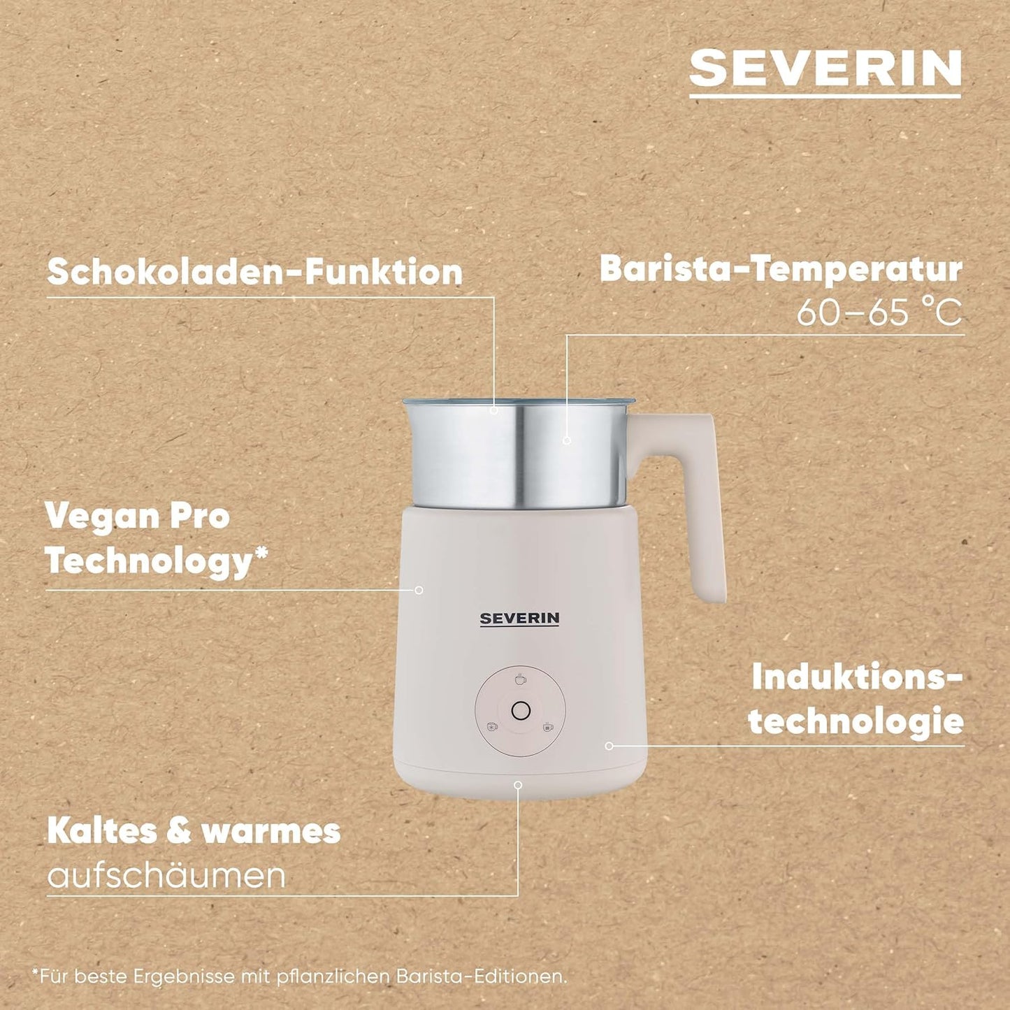 Milchaufschäumer SM 3589, NEU - Induktion, Beige