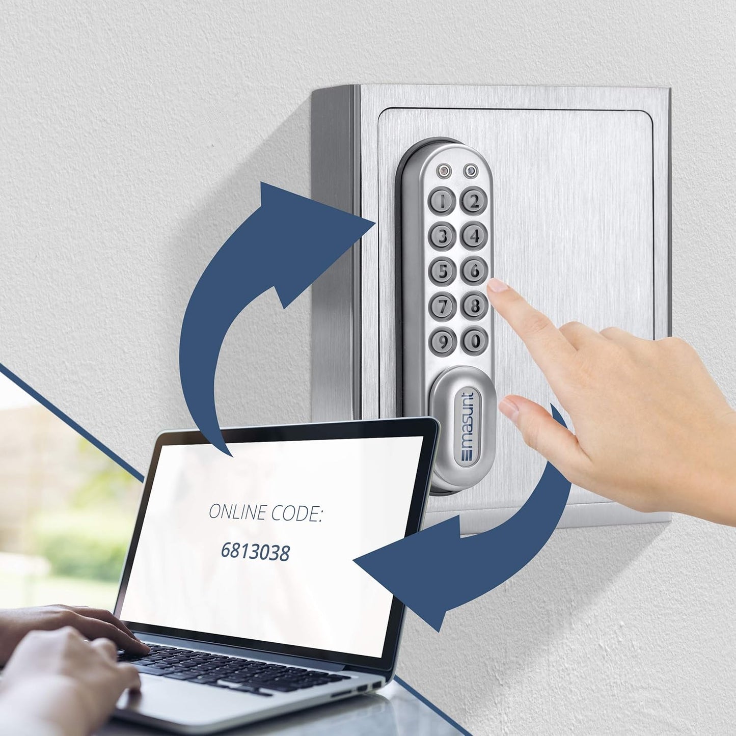 Elektronischer Schlüsselsafe 1120 E mit Online-Codevergabe, V2A Edelstahl
