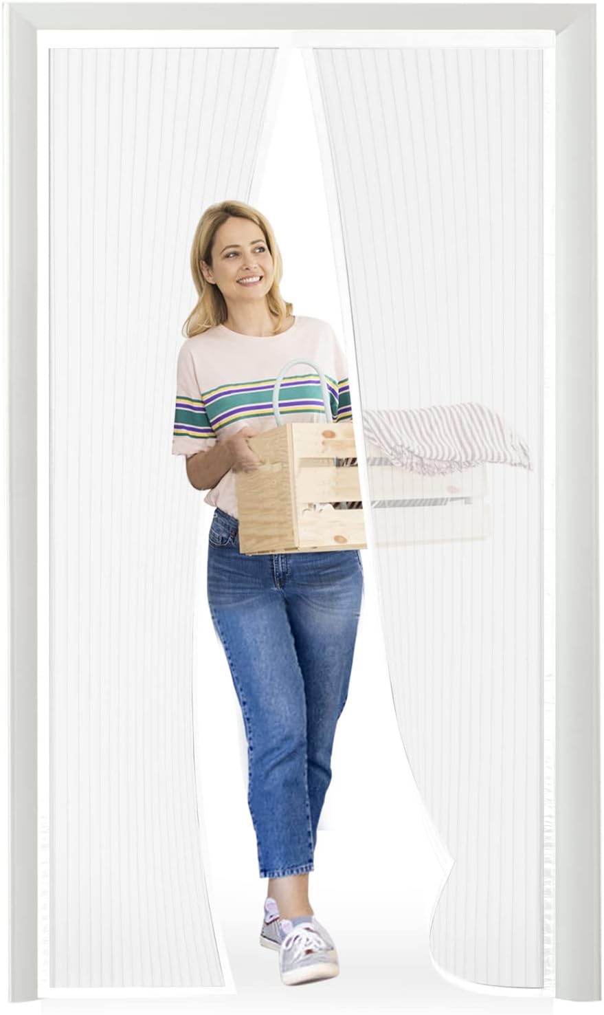 Fliegengitter für die Tür, 80 x 215 cm / Weiss