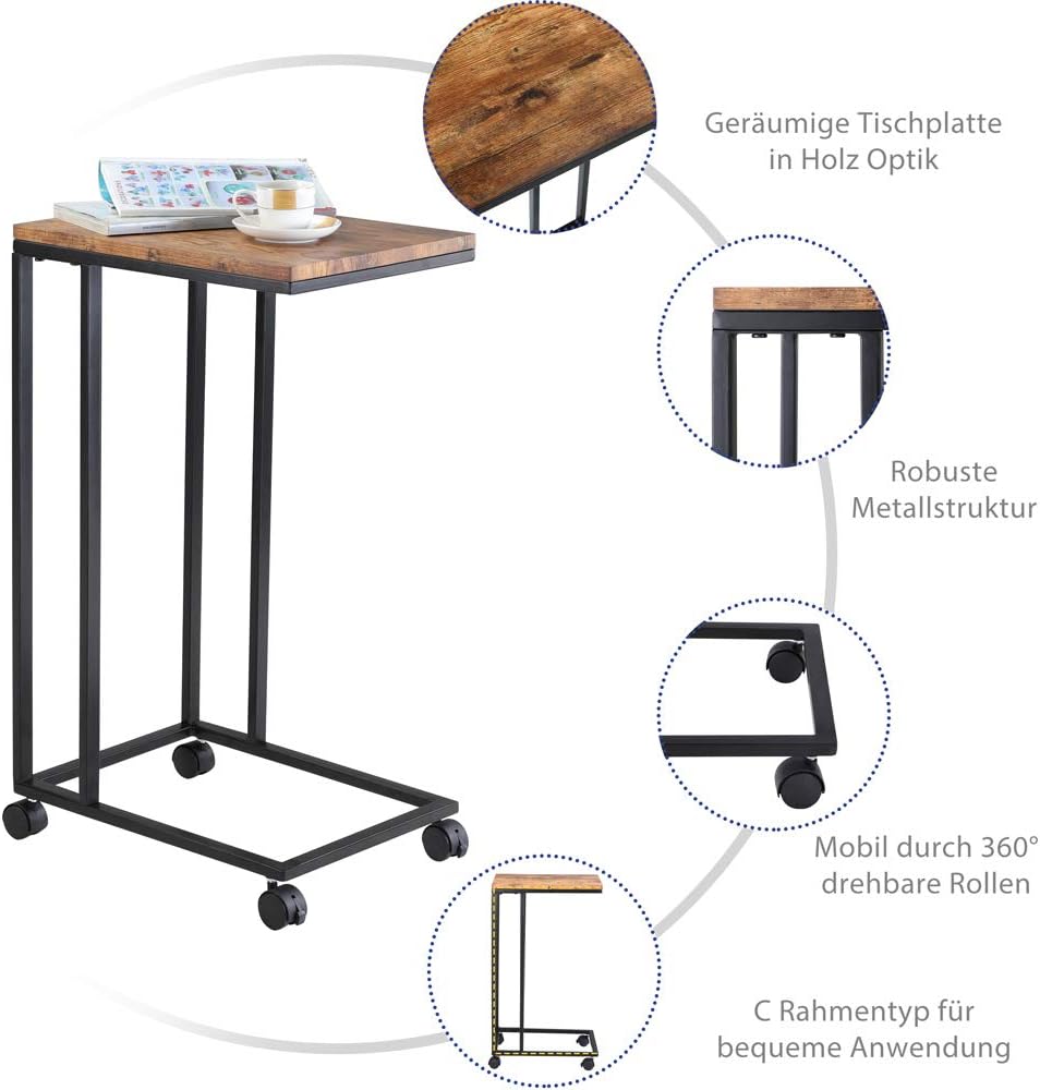 Sofatisch, Schwarz/Braun