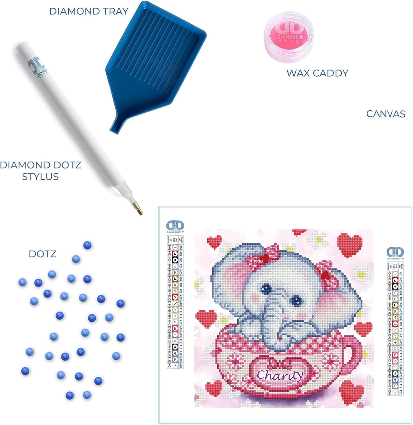5D Diamond Painting Set Elefant Charity, Elefant Charity