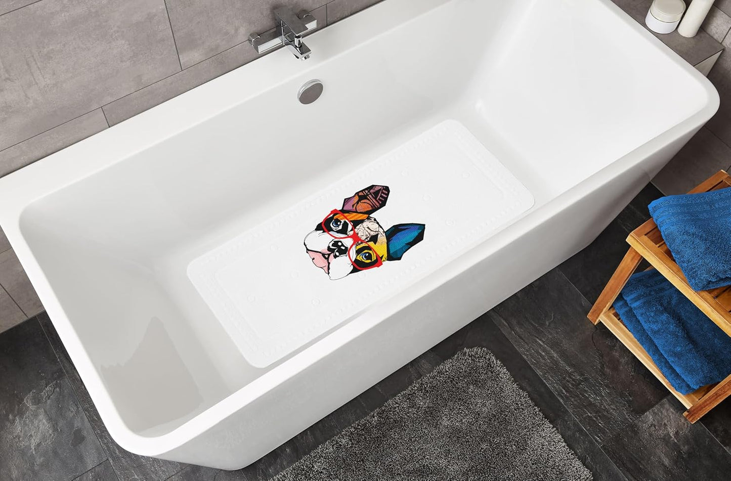 Badewanneneinlage Henry 36 x 92 cm, Mehrfarbig, 36 x 92 cm Multicolor