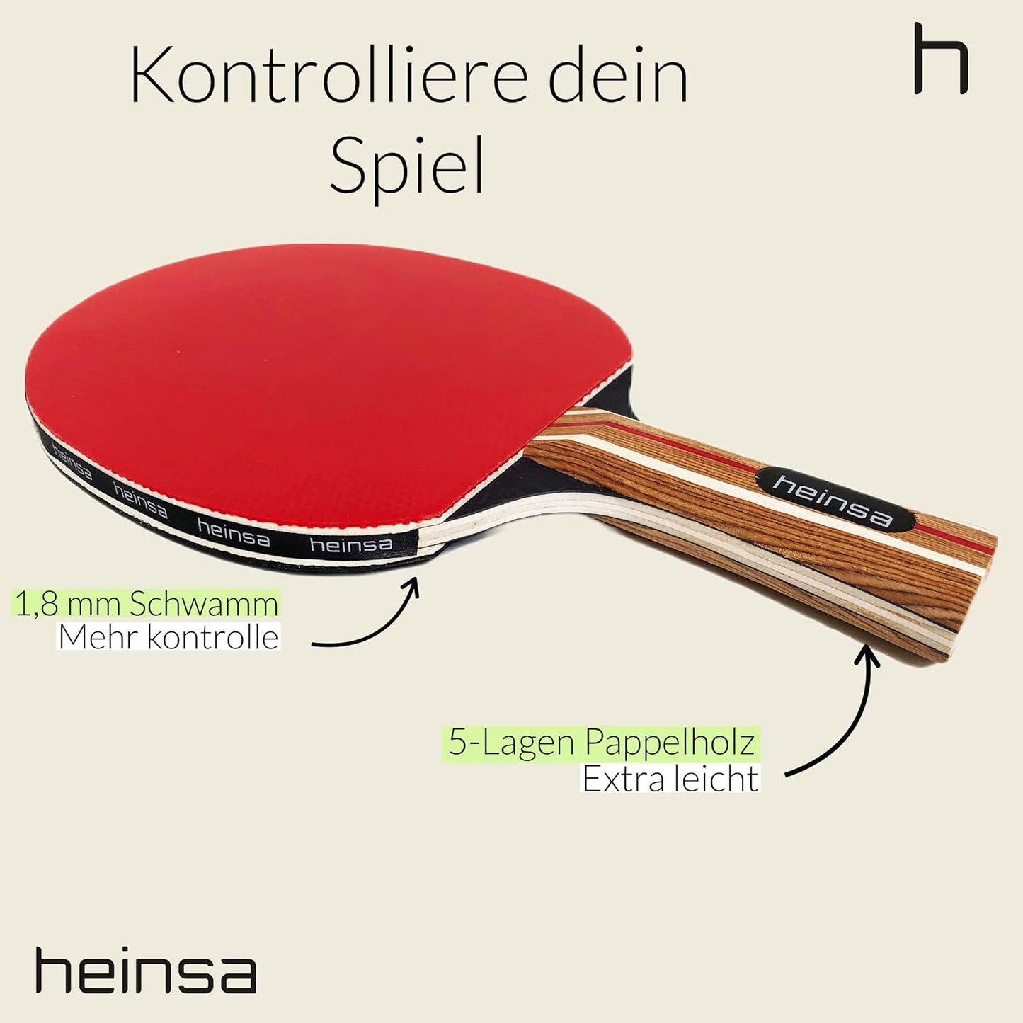 Tischtennisschläger-Set, 4er Tischtennisschläger Set mit extra Bälle