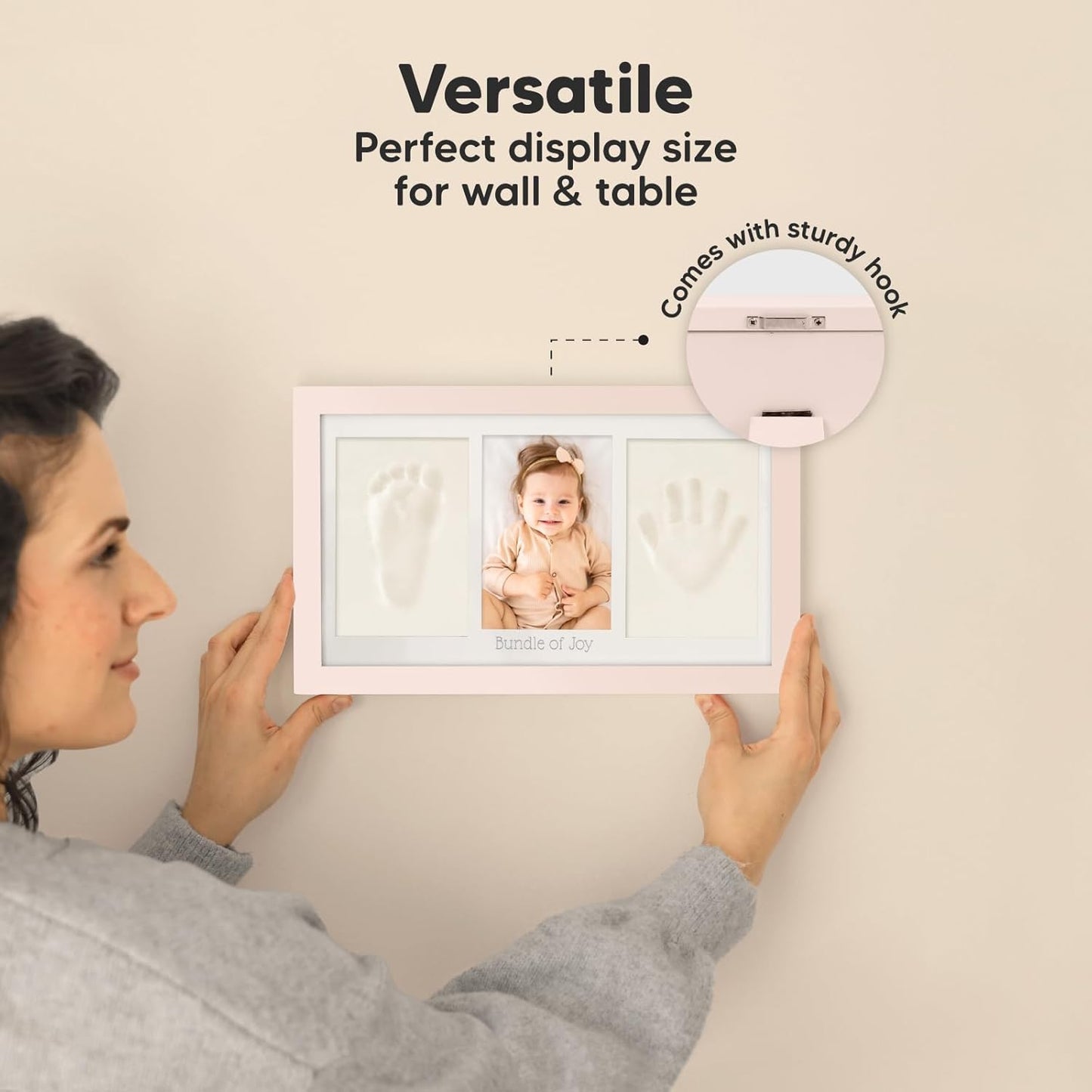Hand- und Fussabdruck-Set, 33x20cm, Petal Pink Duo, 33cm x 20cm