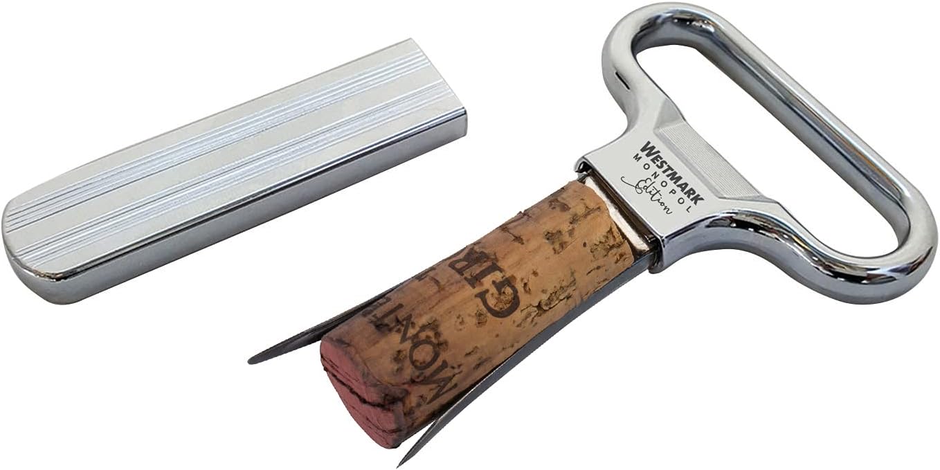 Ent- und Verkorker mit Weinausgiesser-Set Monopol Edition, Verchromt Ent- und Verkorker + 5 Weinausgiesser